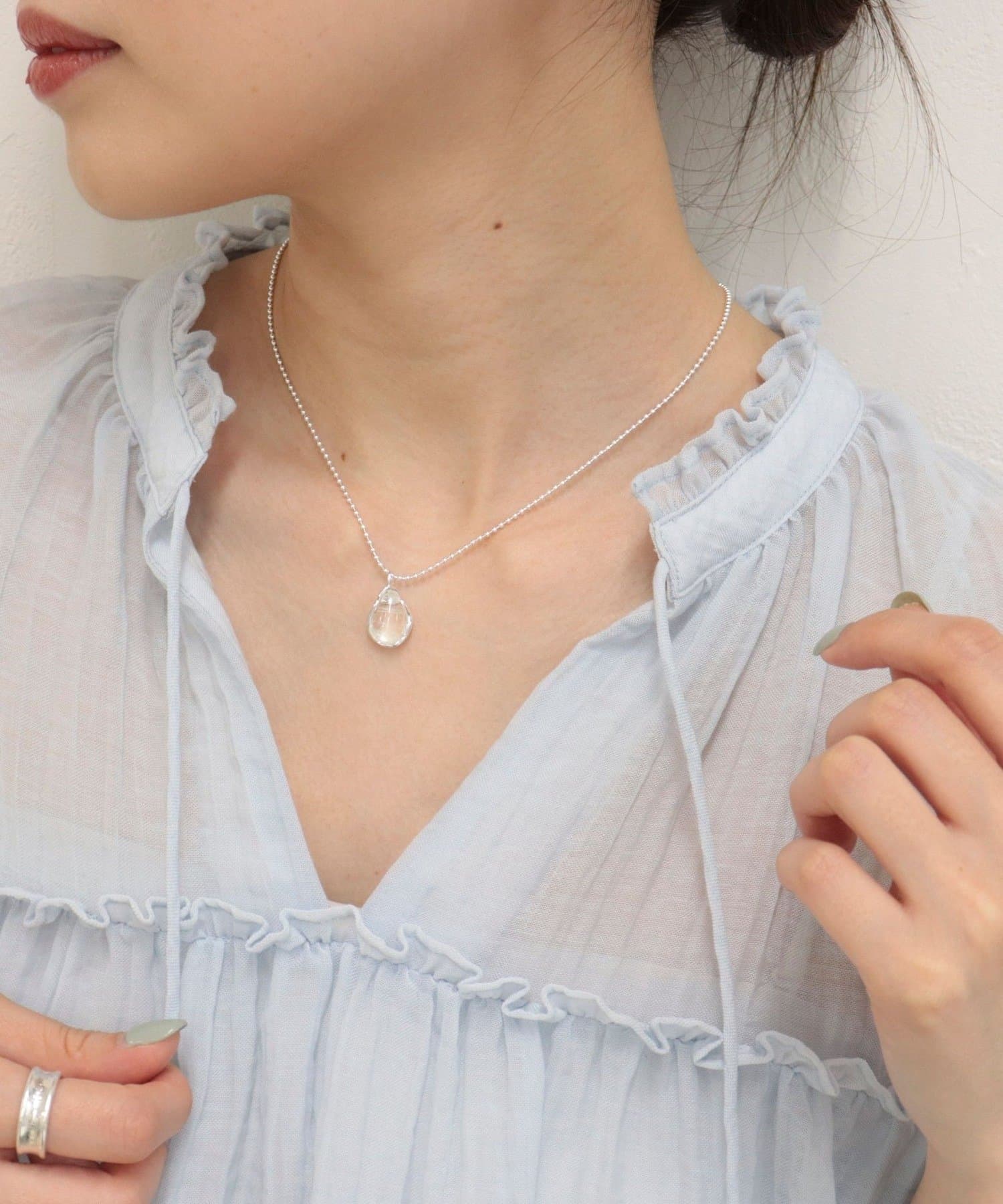 FREDY & GLOSTER(フレディ アンド グロスター) フェイクストーントップネックレス