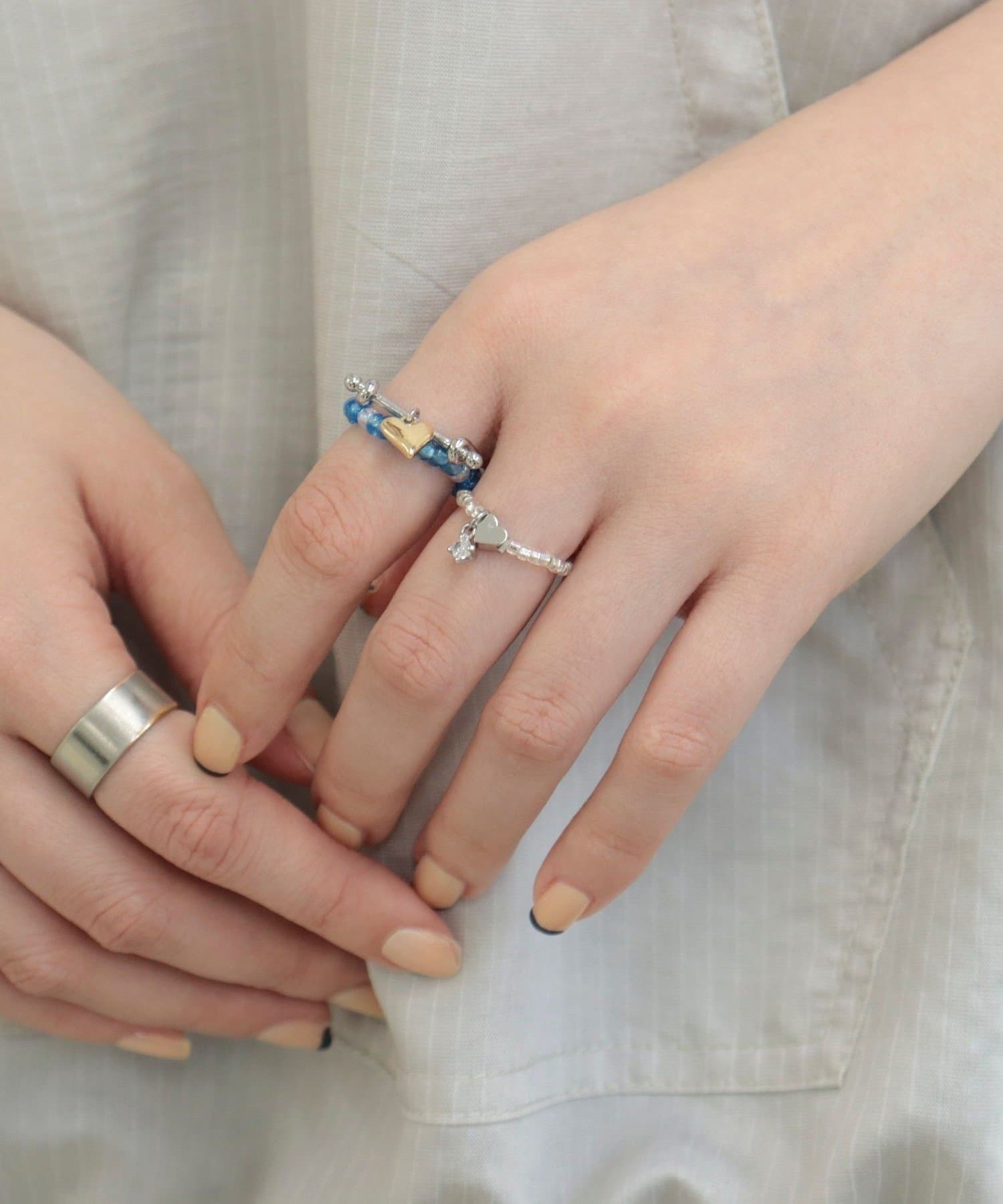 FREDY & GLOSTER(フレディ アンド グロスター) ビーズ3セットリング