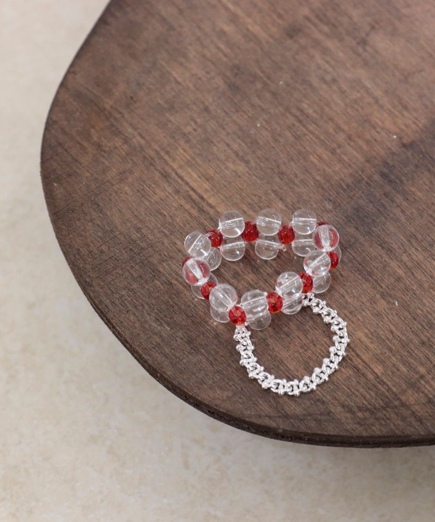 FREDY & GLOSTER(フレディ アンド グロスター) バイカラービーズチェーン2連リング