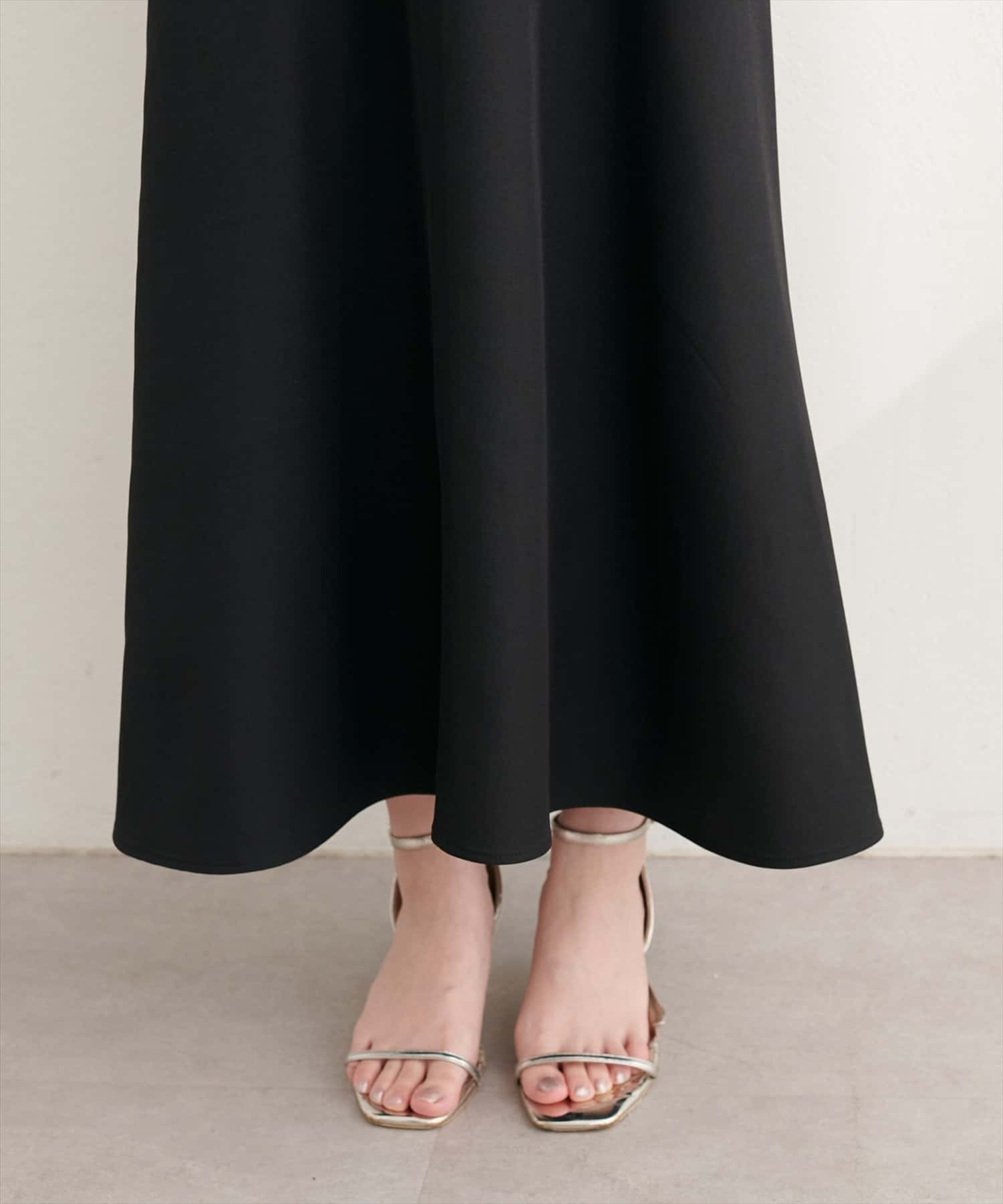 natural couture(ナチュラルクチュール) ドット釦デザイン２WAYスカート