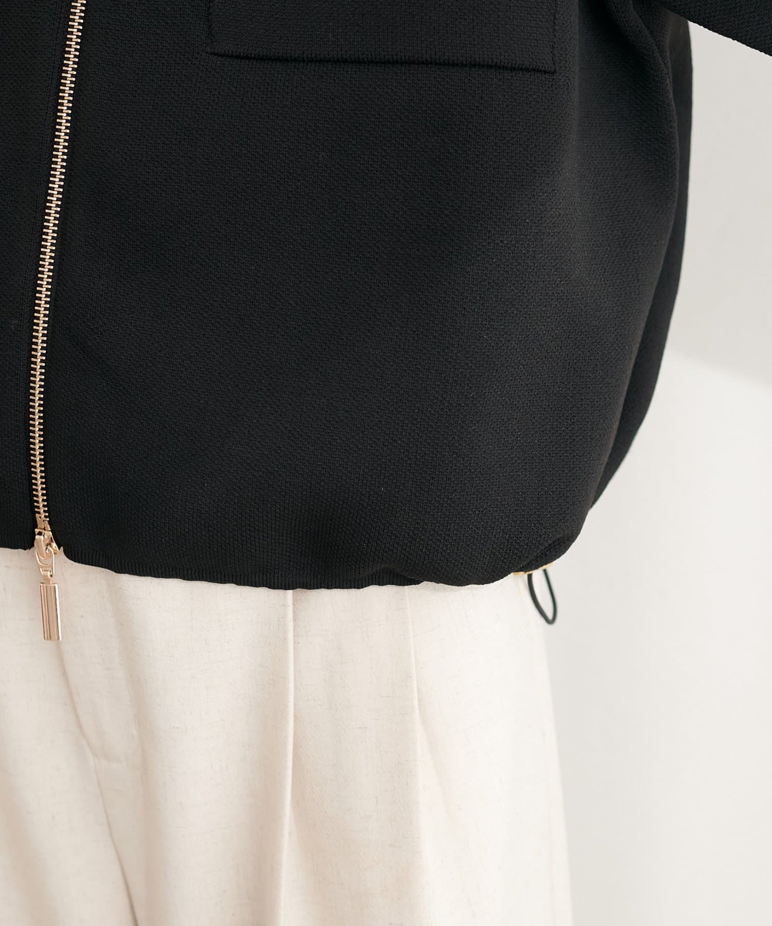 natural couture(ナチュラルクチュール) ニットジップブルゾン