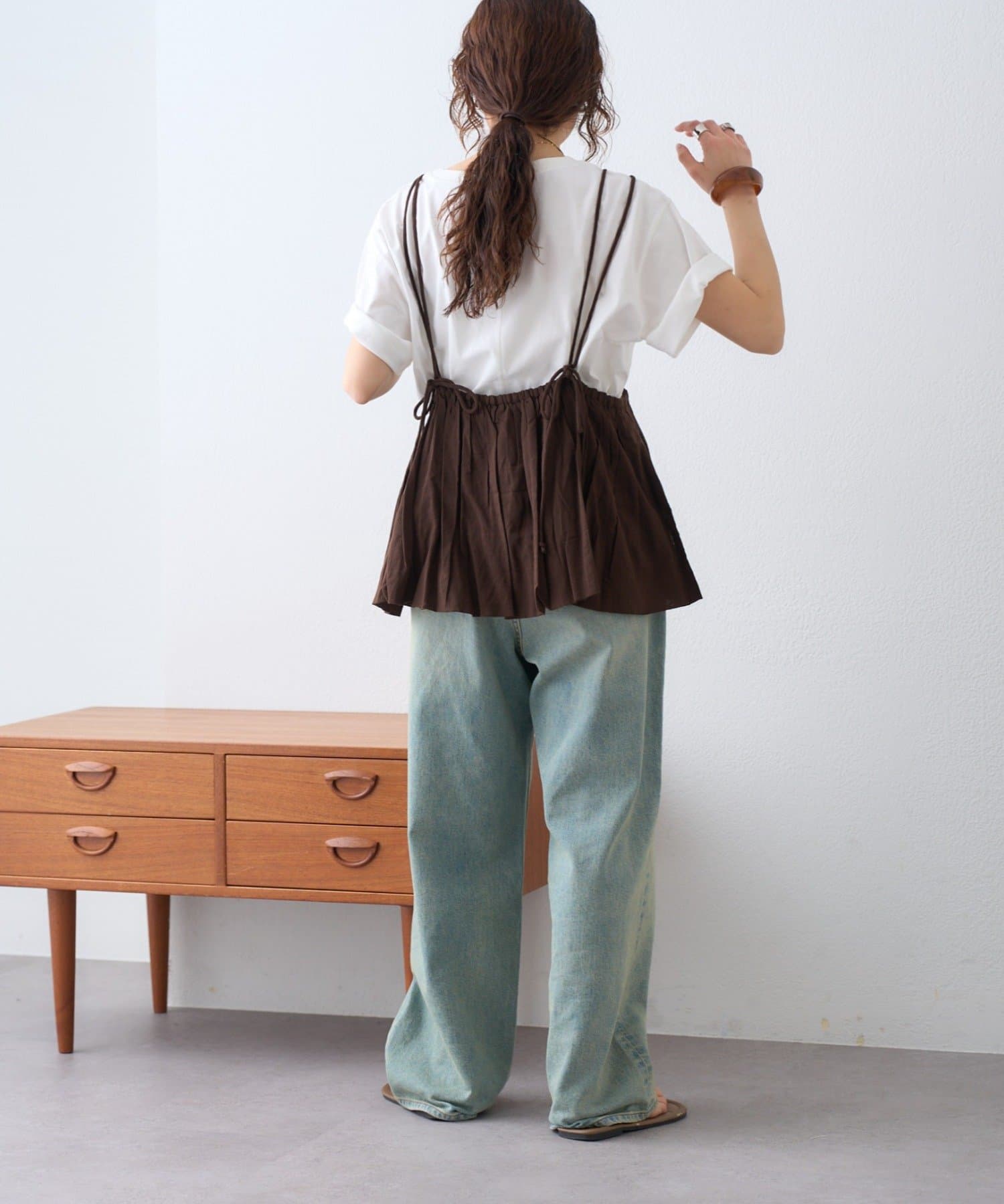 CIAOPANIC TYPY(チャオパニックティピー) 【India】シャーリングバルーンエプロンキャミチュニック