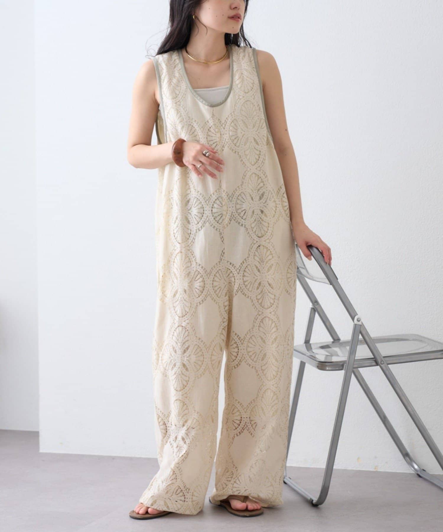 CIAOPANIC TYPY(チャオパニックティピー) 【India】深Ｕ総レースオールインワン