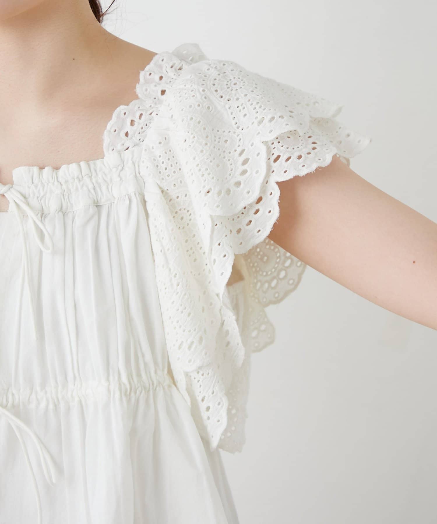 CIAOPANIC TYPY(チャオパニックティピー) 【india】2WAYショルダーレースビスチェブラウス