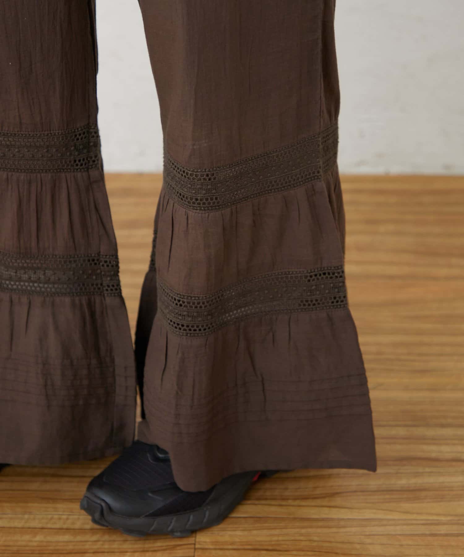 CIAOPANIC TYPY(チャオパニックティピー) 【india】ピンタックレースフレアパンツ