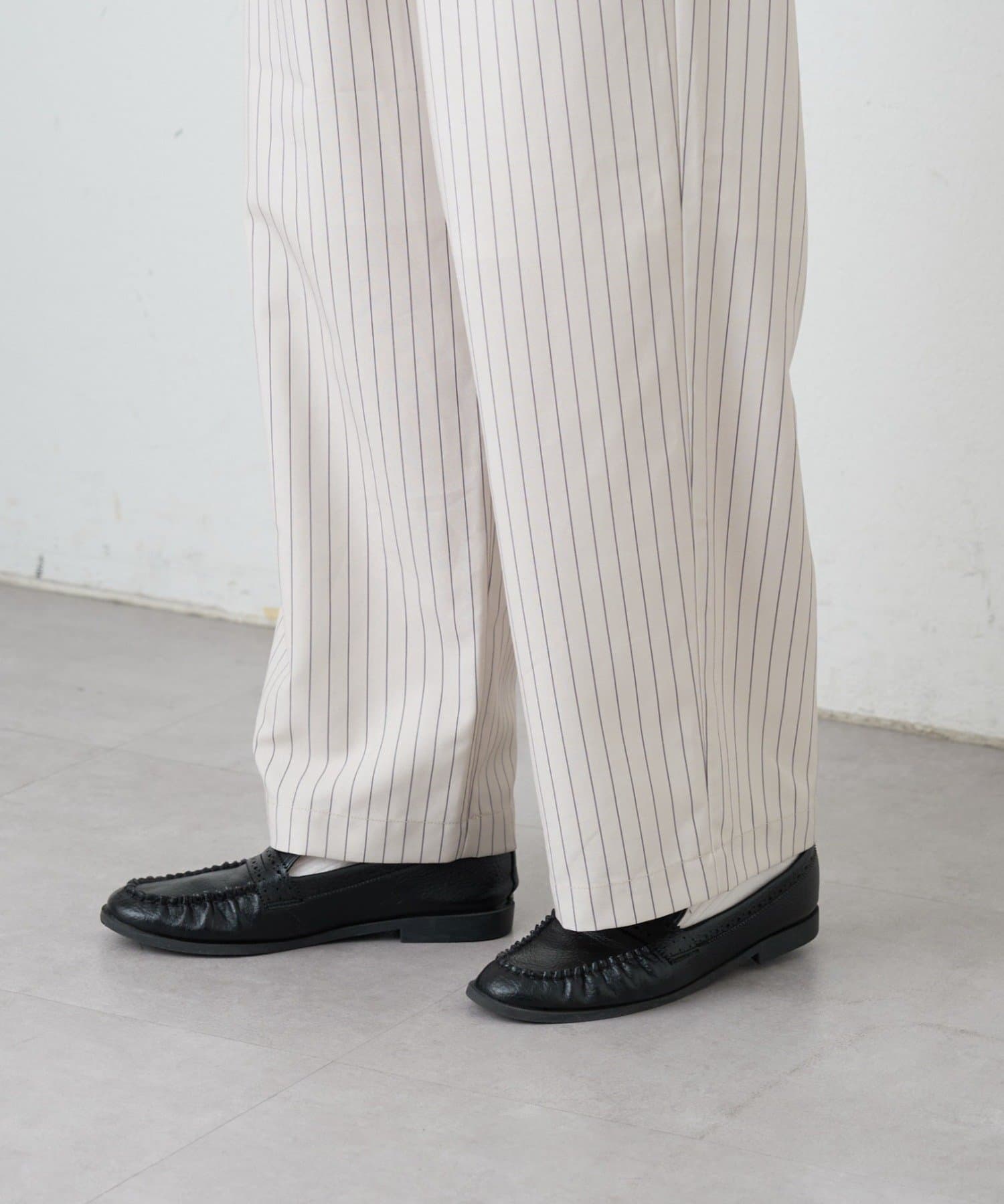 CIAOPANIC TYPY(チャオパニックティピー) 【接触冷感/5サイズ展開】テックリネンウエスト紐ベルトワイドイージースラックス