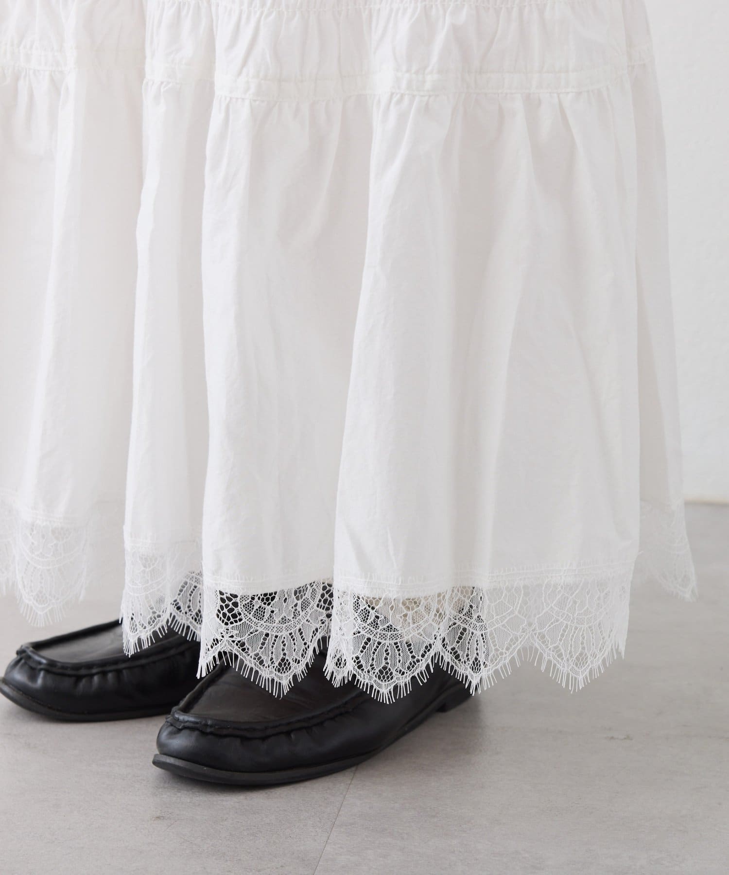 CIAOPANIC TYPY(チャオパニックティピー) 裾レースシャーリングスカート