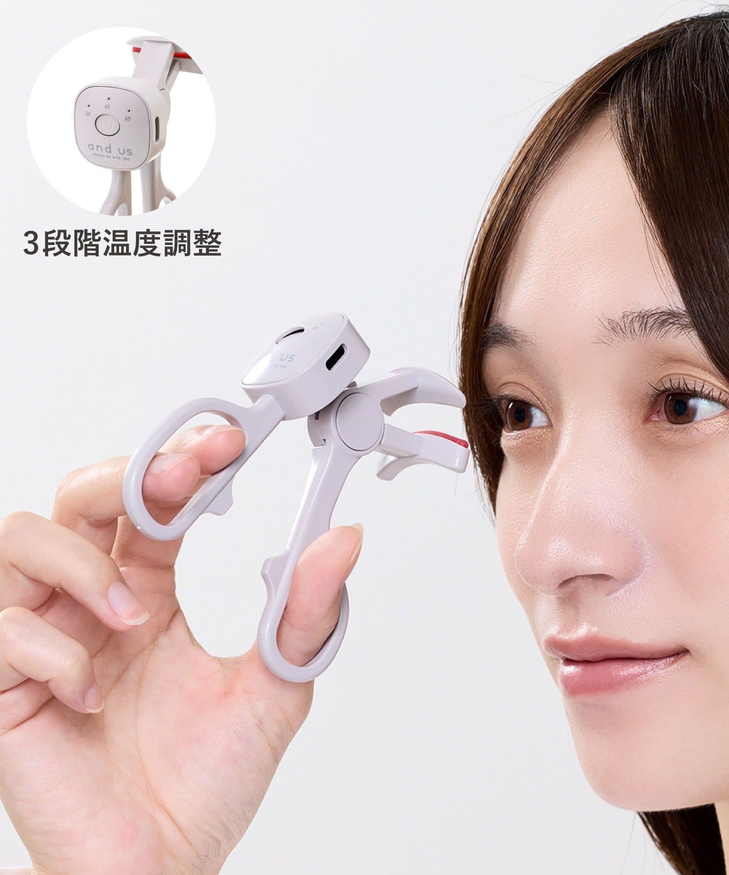 3COINS(スリーコインズ) 挟むホットアイラッシュカーラー／and us