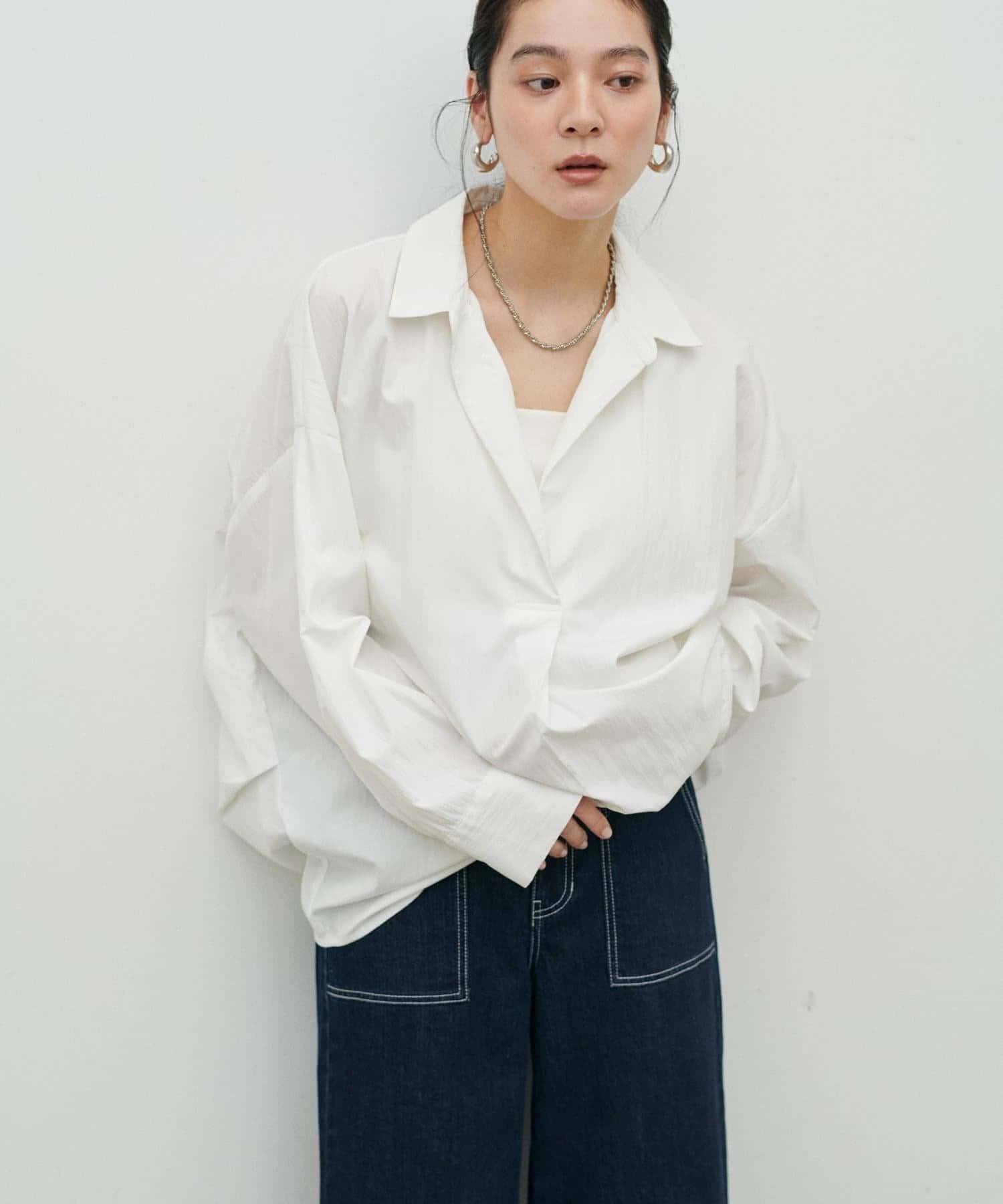 LARUTA(ラルータ) スキッパー長袖シャツ