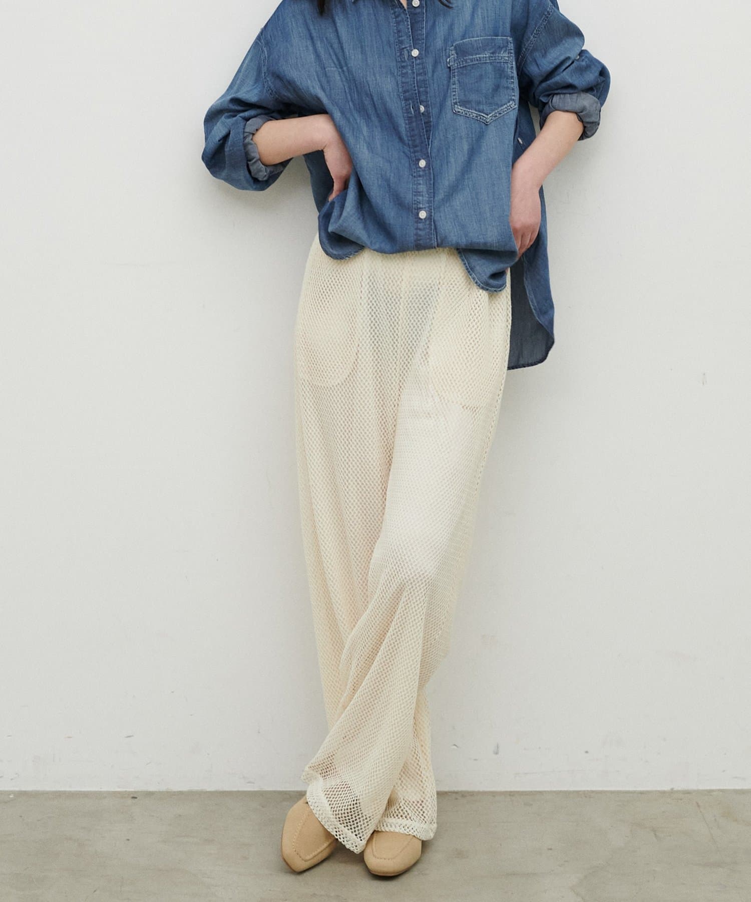 LARUTA(ラルータ) メッシュイージーパンツ