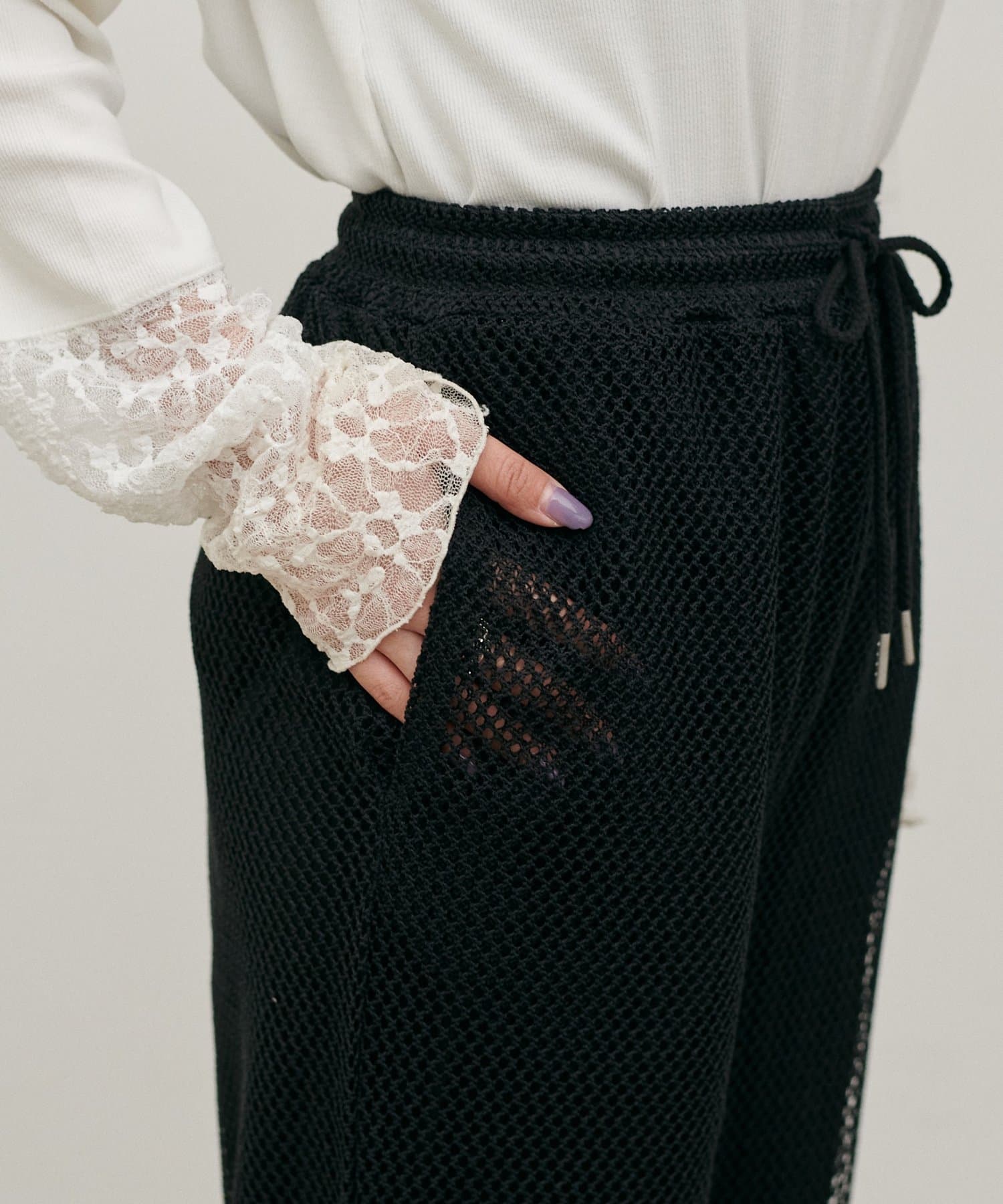 LARUTA(ラルータ) メッシュイージーパンツ