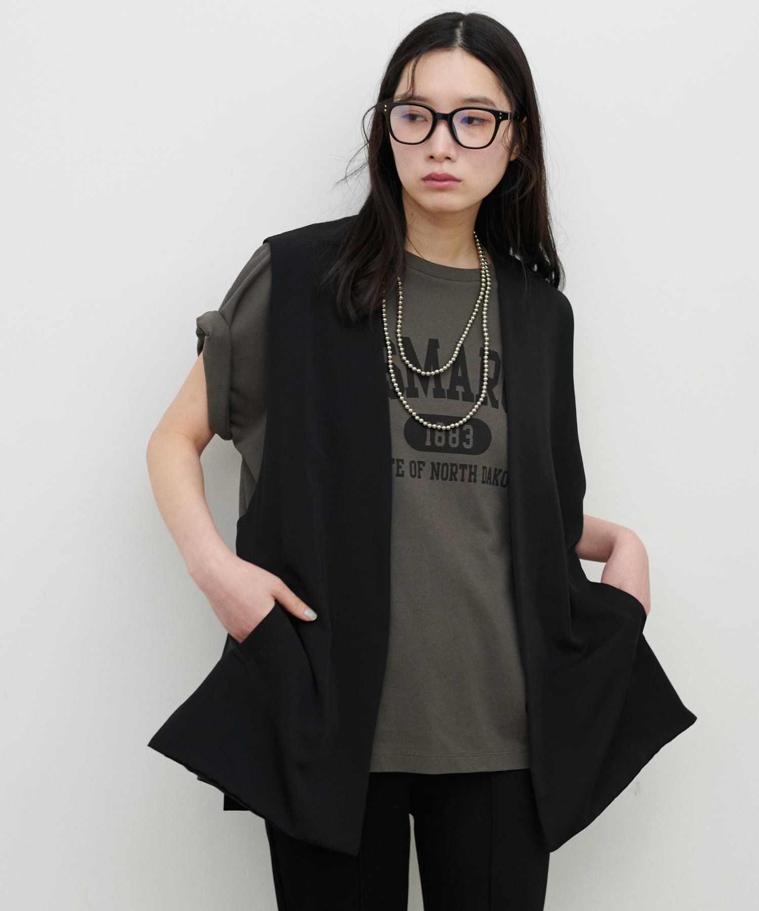 LARUTA(ラルータ) ツイルミドル丈ジレ