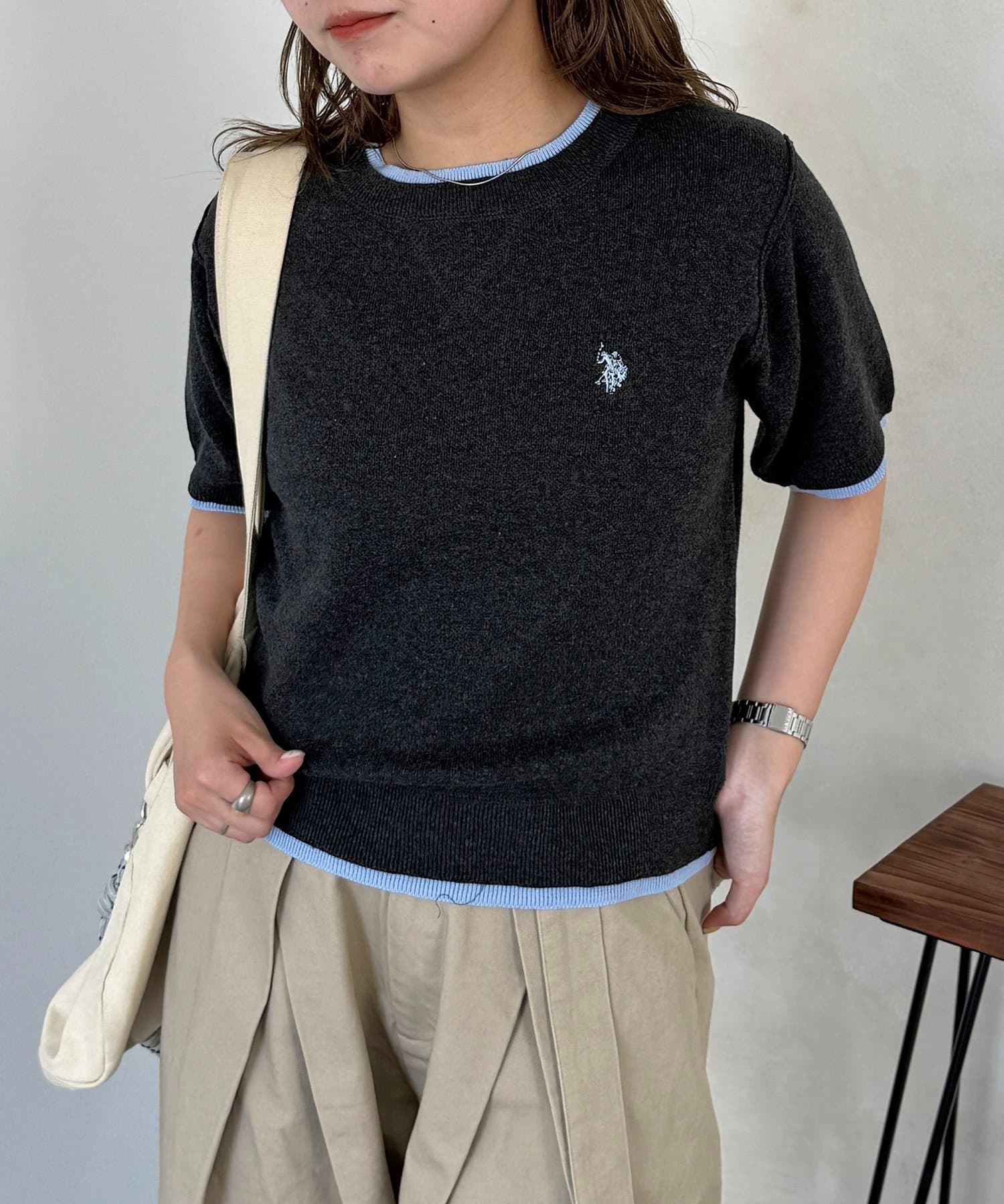 CPCM(シーピーシーエム) 【U.S. POLO ASSN.】フェイクレイヤードスウェットライクプルオーバー