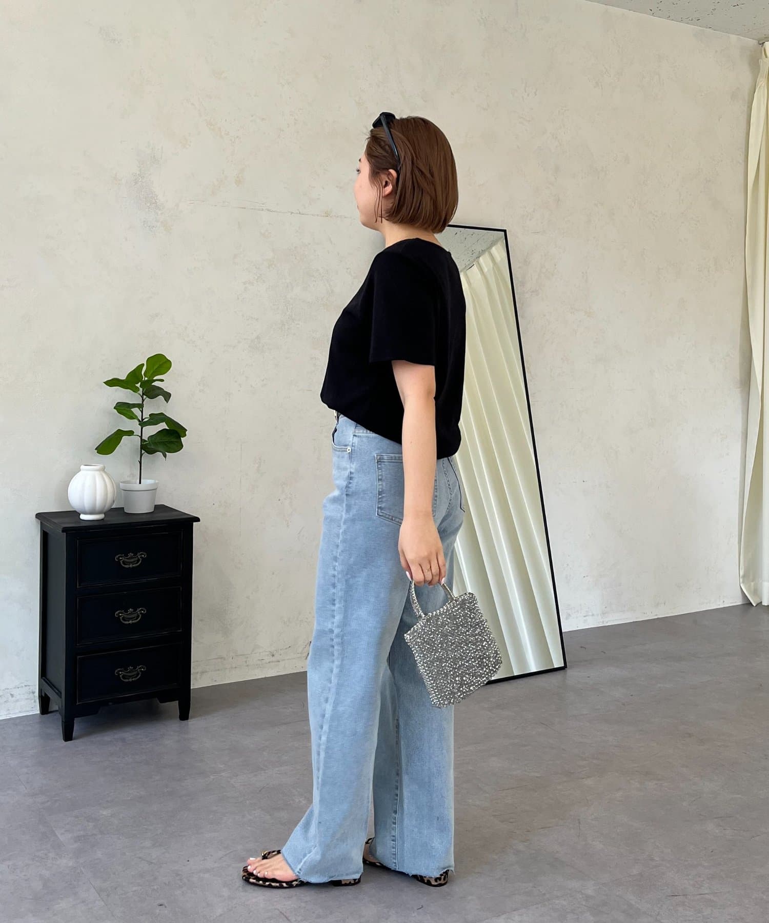 prose verse(プロズヴェール) 【MOMO】〈吸水速乾・UVカット〉スクエアネックTシャツ