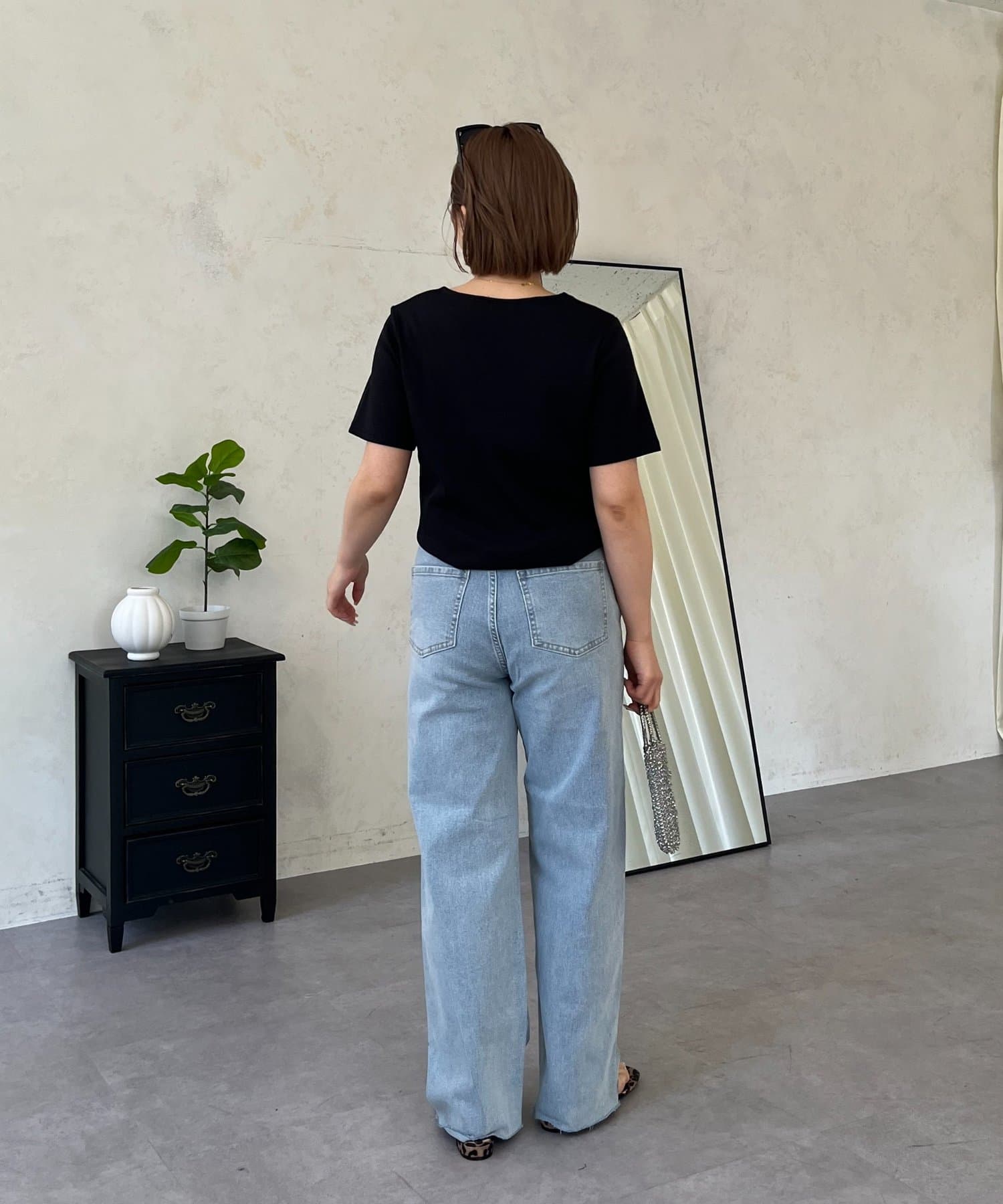 prose verse(プロズヴェール) 【MOMO】〈吸水速乾・UVカット〉スクエアネックTシャツ