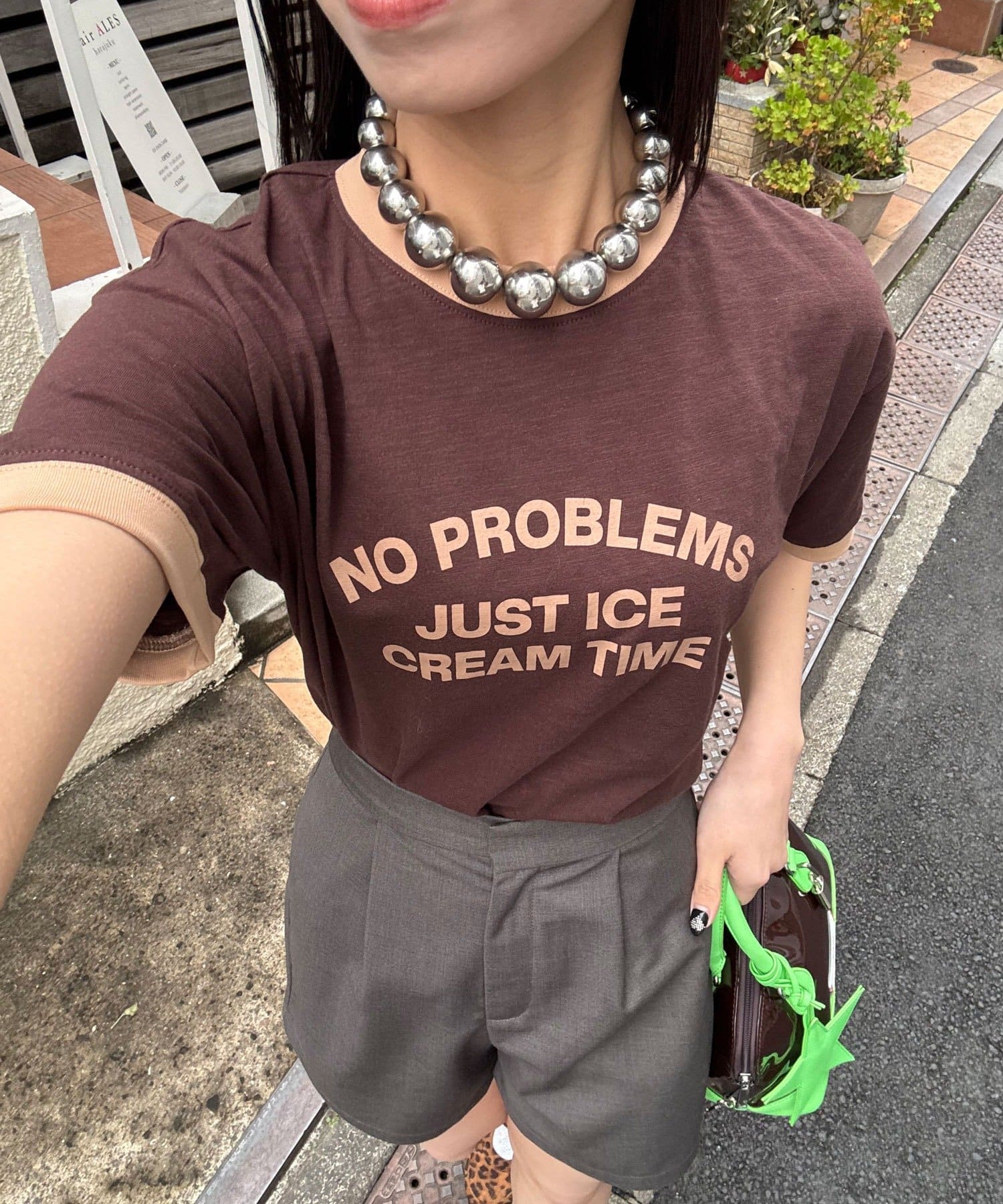 CIAOPANIC(チャオパニック) プリントリンガーロゴTシャツ