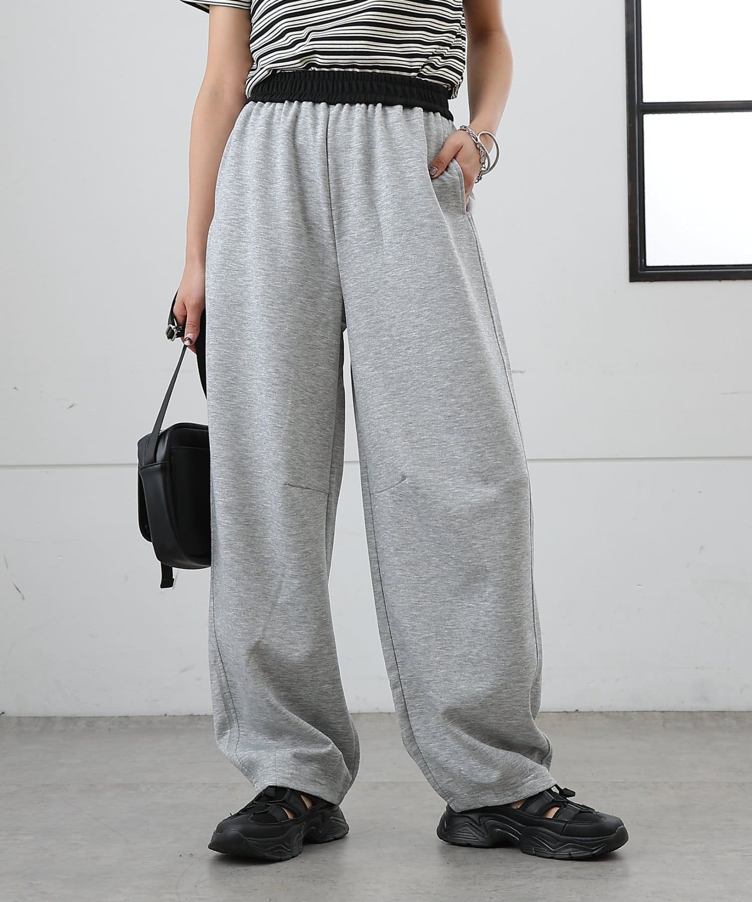 COLONY 2139(コロニー トゥーワンスリーナイン) 【WEB限定】ウエスト配色カーブパンツ