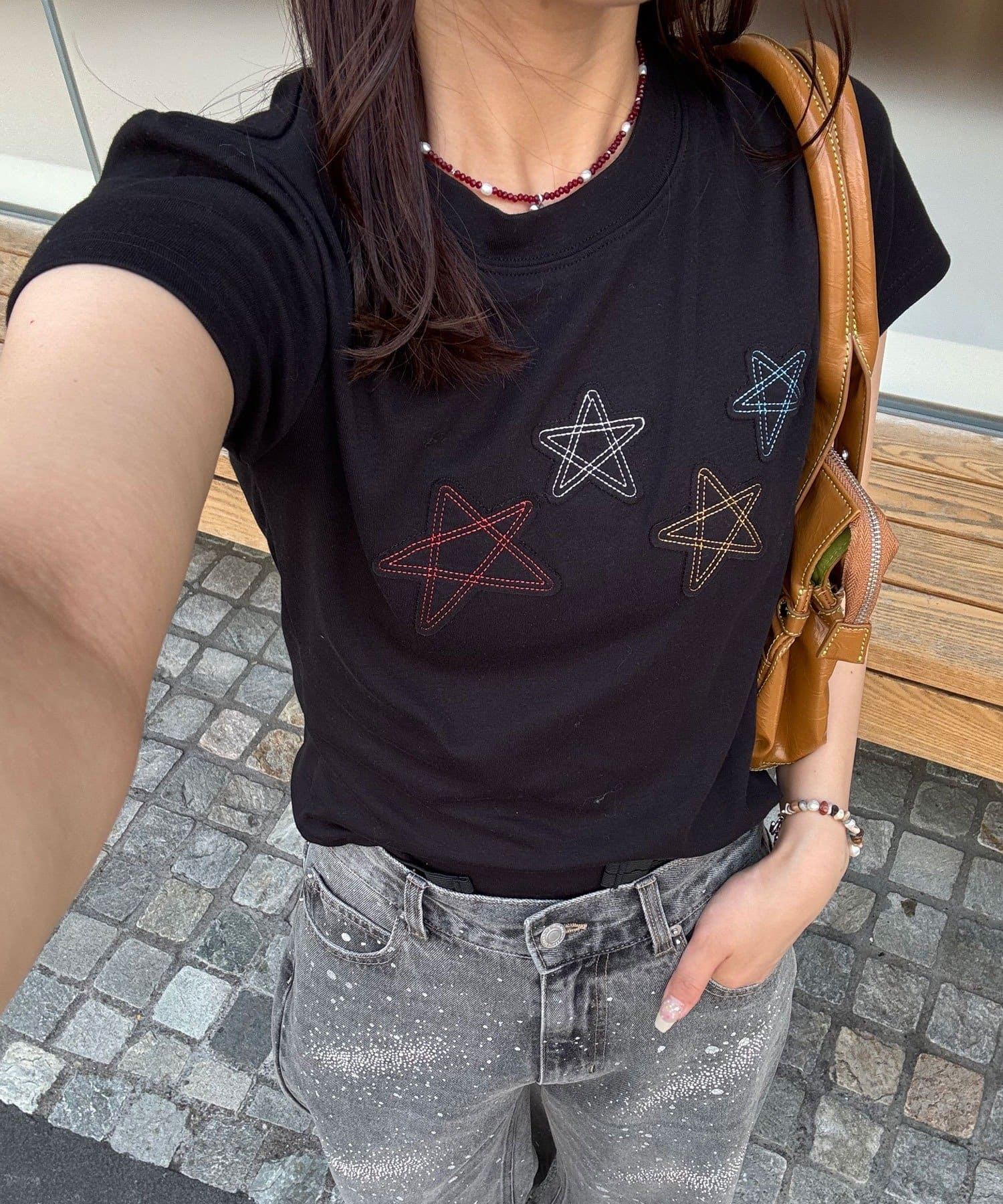 CIAOPANIC(チャオパニック) 【2サイズ展開】スターワッペンTee