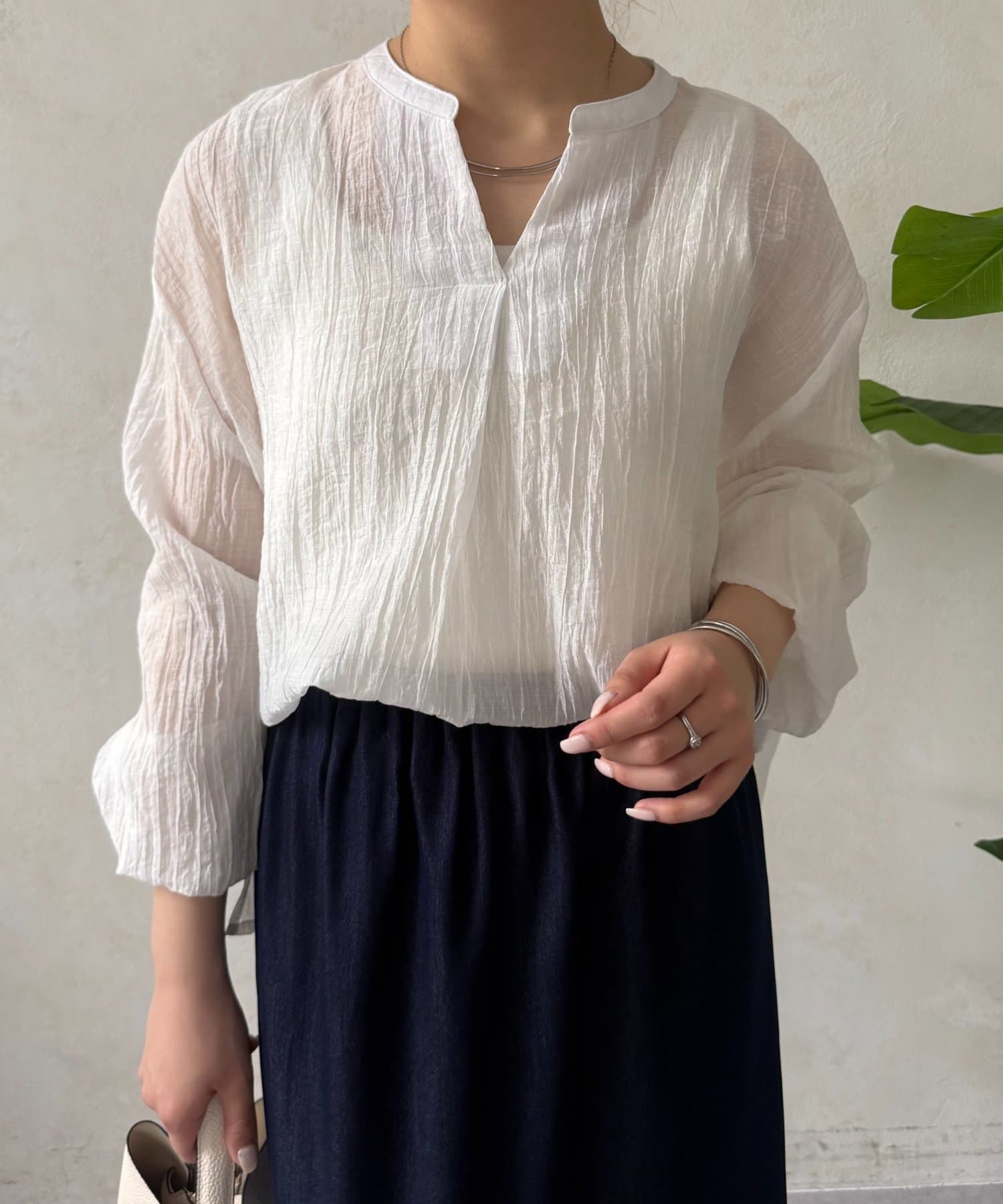 Jena　espace merveilleux(ジェナ　エスパスメルヴェイユ) スキッパーヨウリュウブラウス