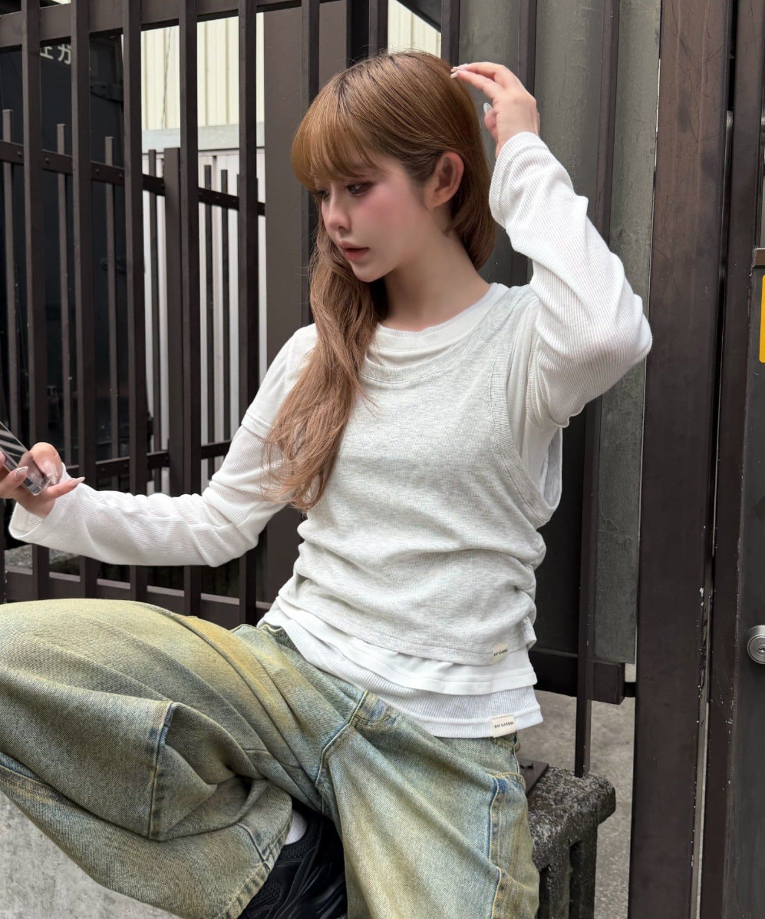 RAY CASSIN(レイカズン) デザインレイヤードロンT