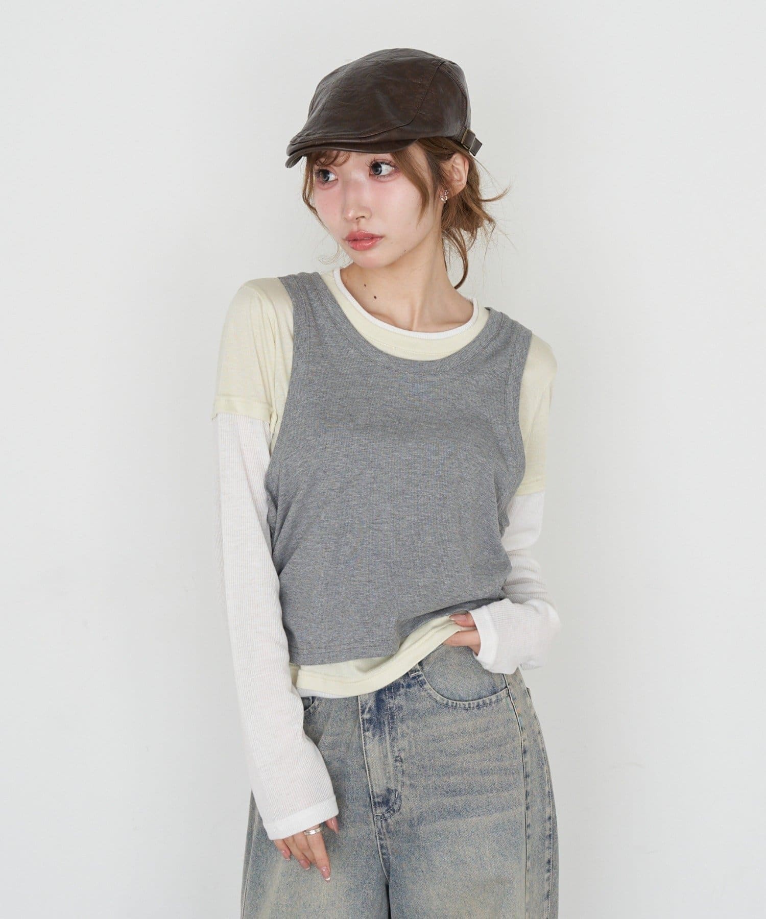 RAY CASSIN(レイカズン) デザインレイヤードロンT