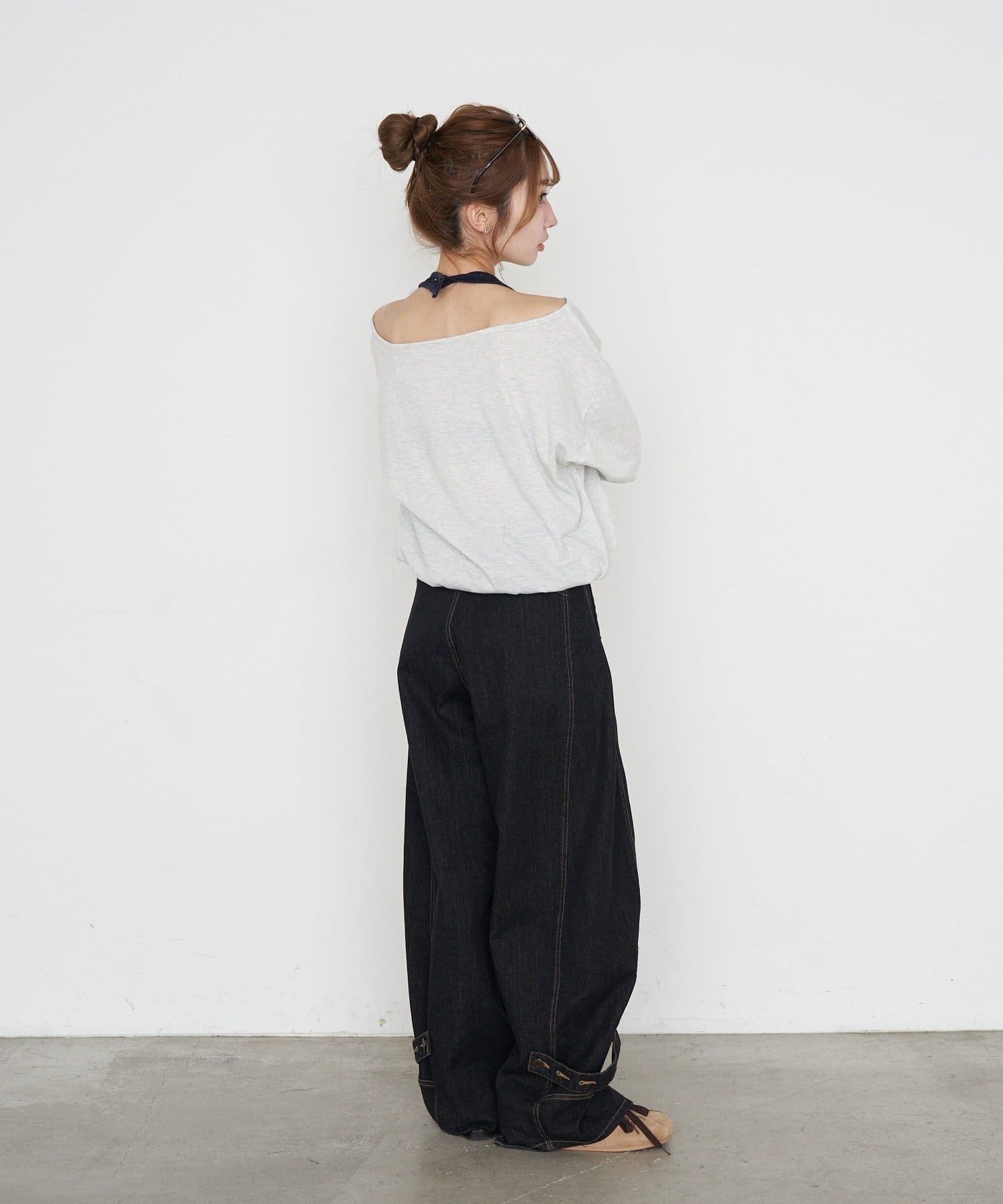 RAY CASSIN(レイカズン) 【2WAY】ホルターレイヤードオフショルルーズTシャツ