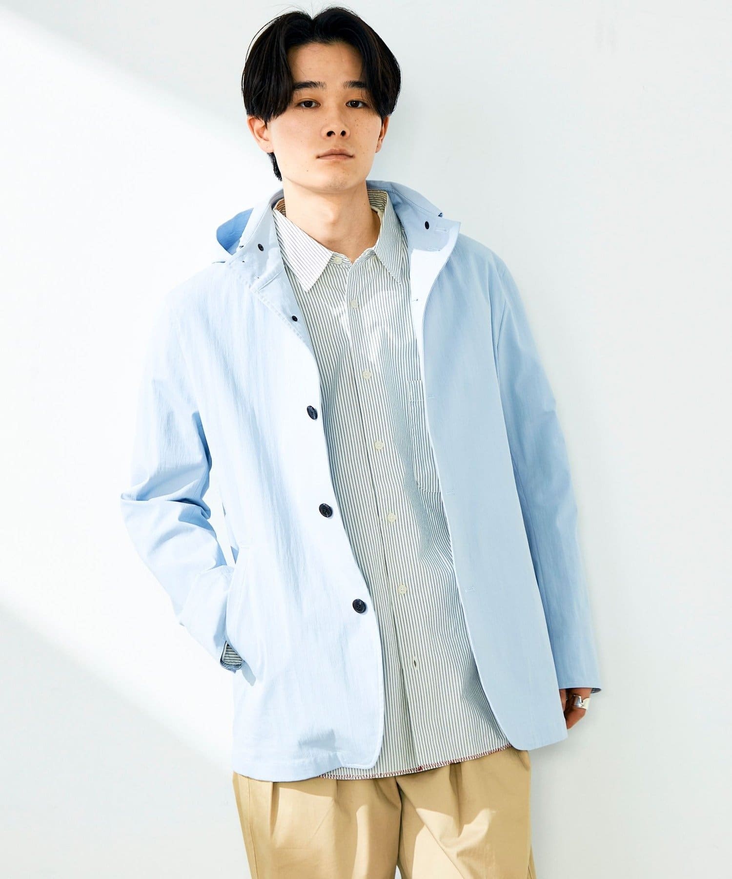 FREDY & GLOSTER(フレディ アンド グロスター) 【GLOSTER名品アウター】スタンドフードブルゾン