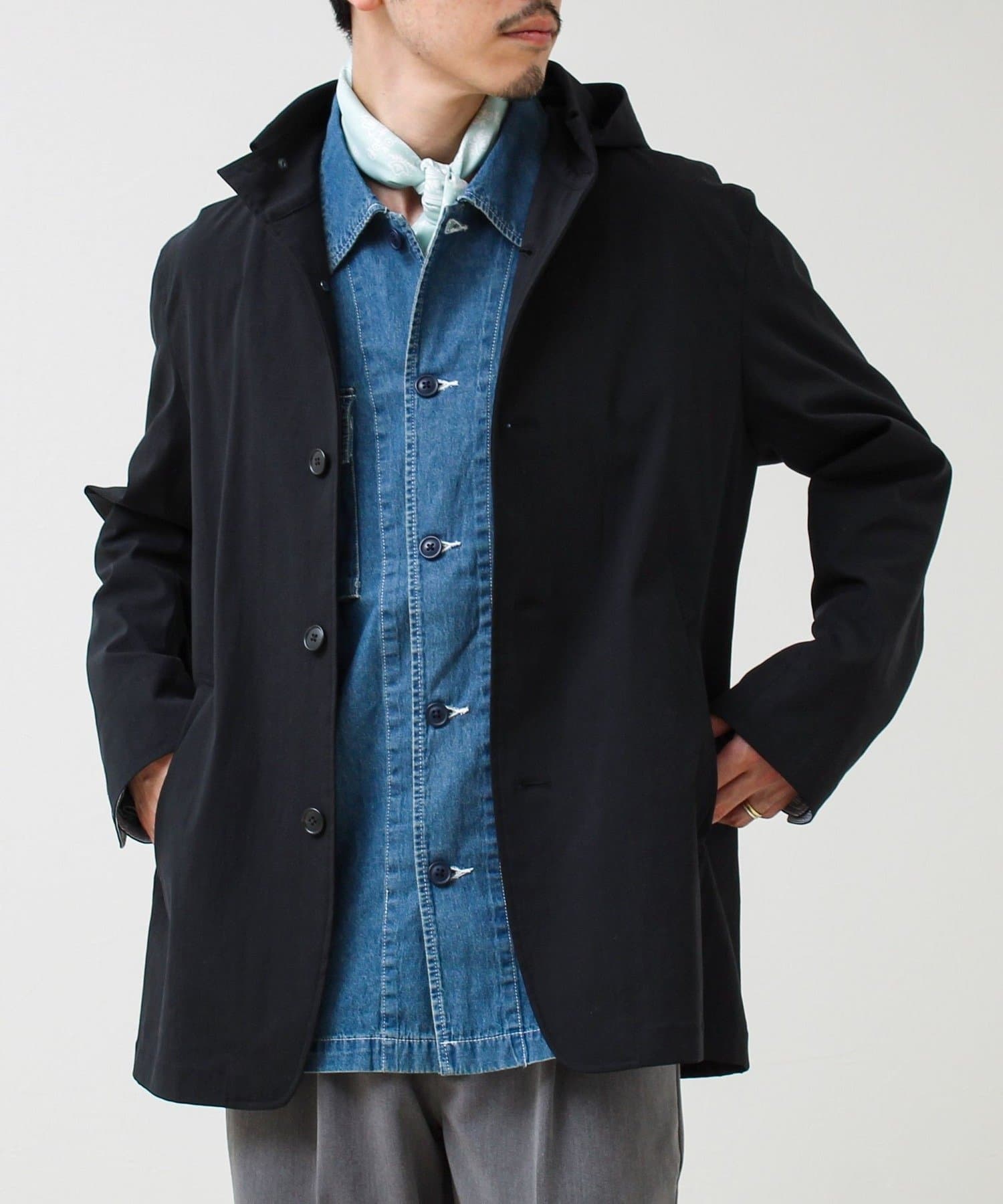 FREDY & GLOSTER(フレディ アンド グロスター) 【GLOSTER名品アウター】スタンドフードブルゾン