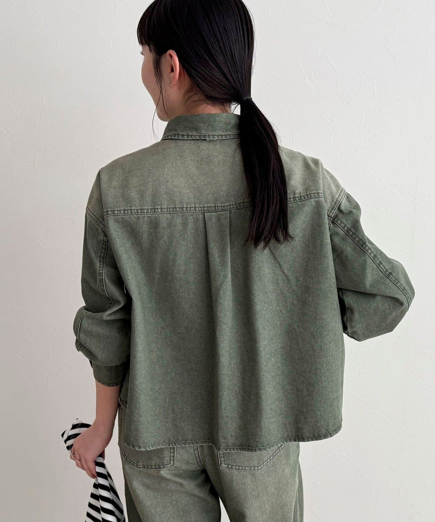 FREDY & GLOSTER(フレディ アンド グロスター) デニムボウタイクロップドシャツ