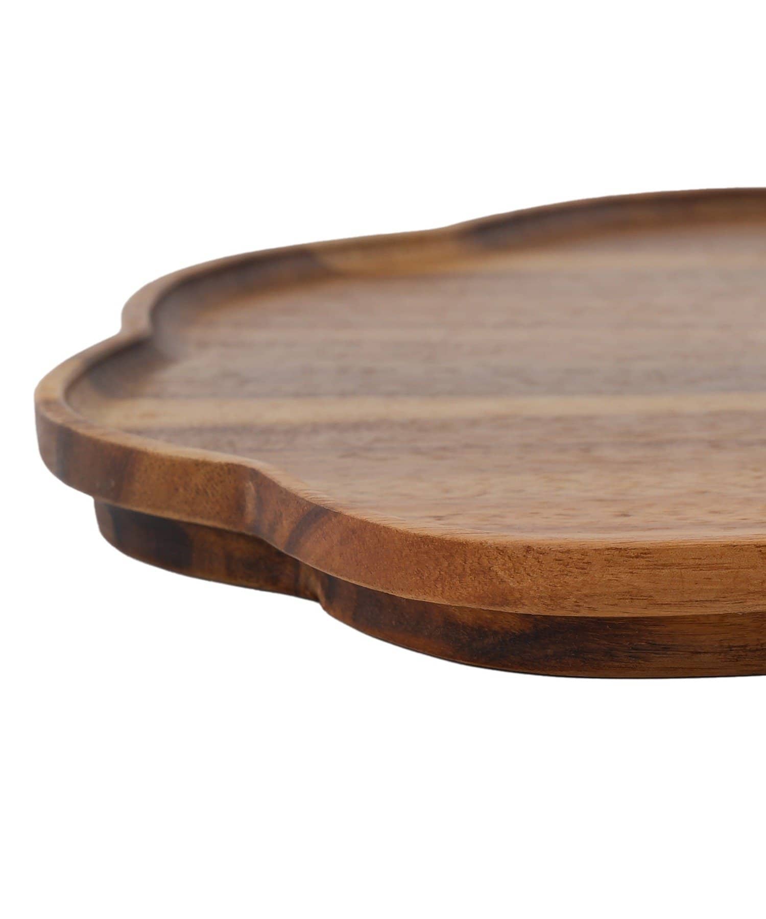 salut!(サリュ) お花の木製トレイ：27cm／お茶とお団子