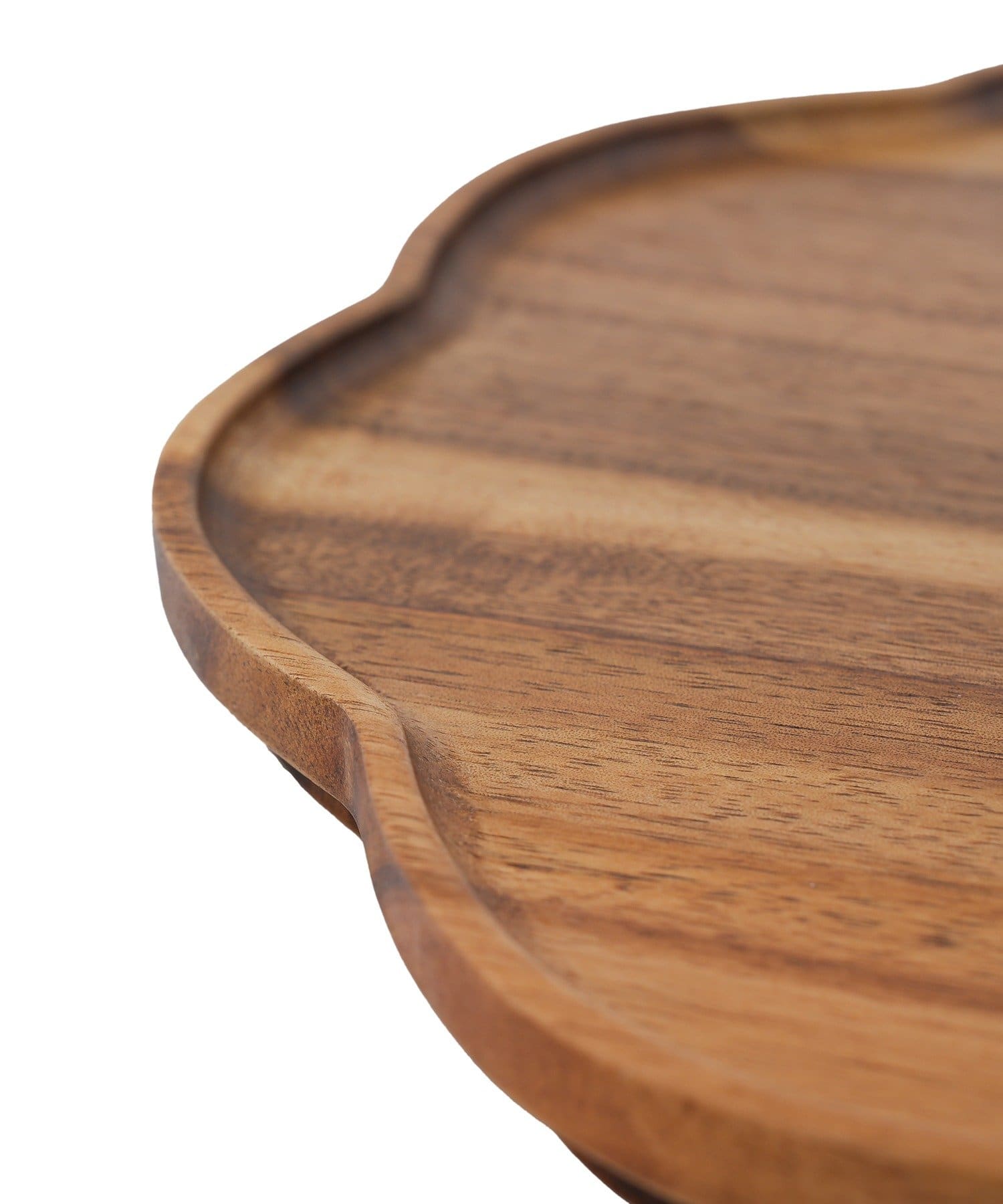 salut!(サリュ) お花の木製トレイ：27cm／お茶とお団子