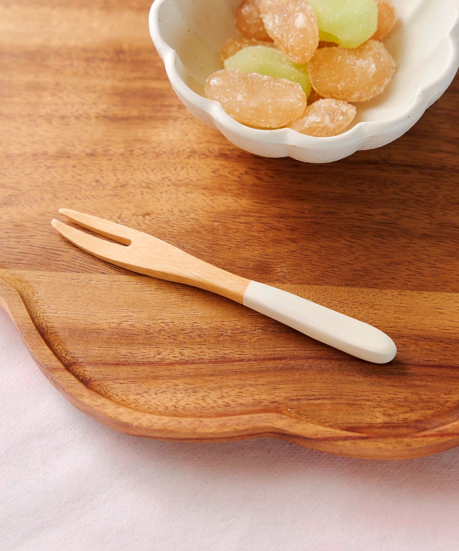 salut!(サリュ) バイカラー姫フォーク／お茶とお団子