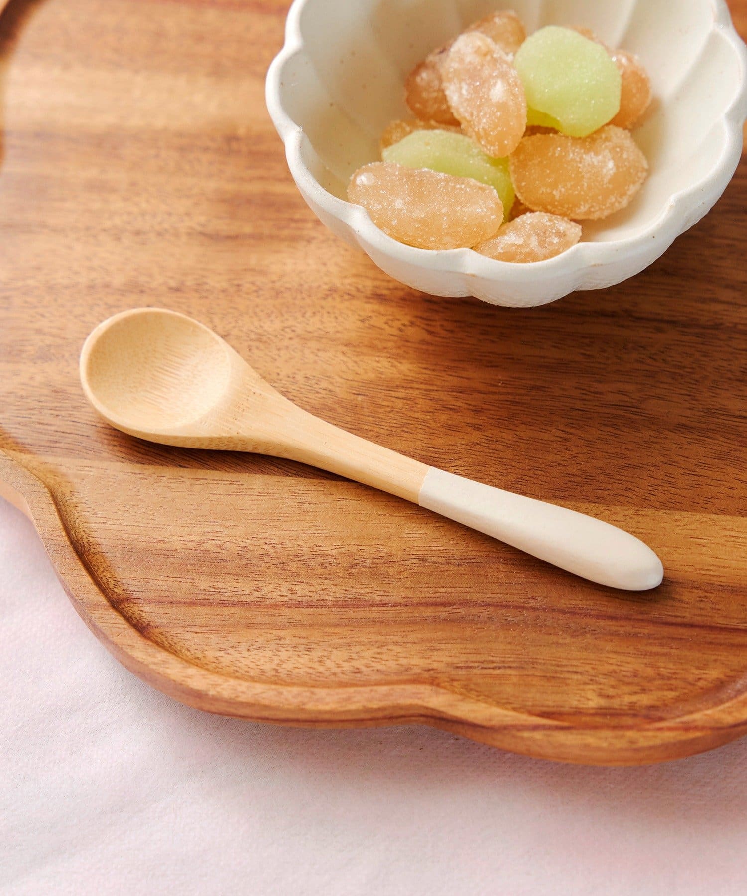 salut!(サリュ) バイカラーデザートスプーン／お茶とお団子