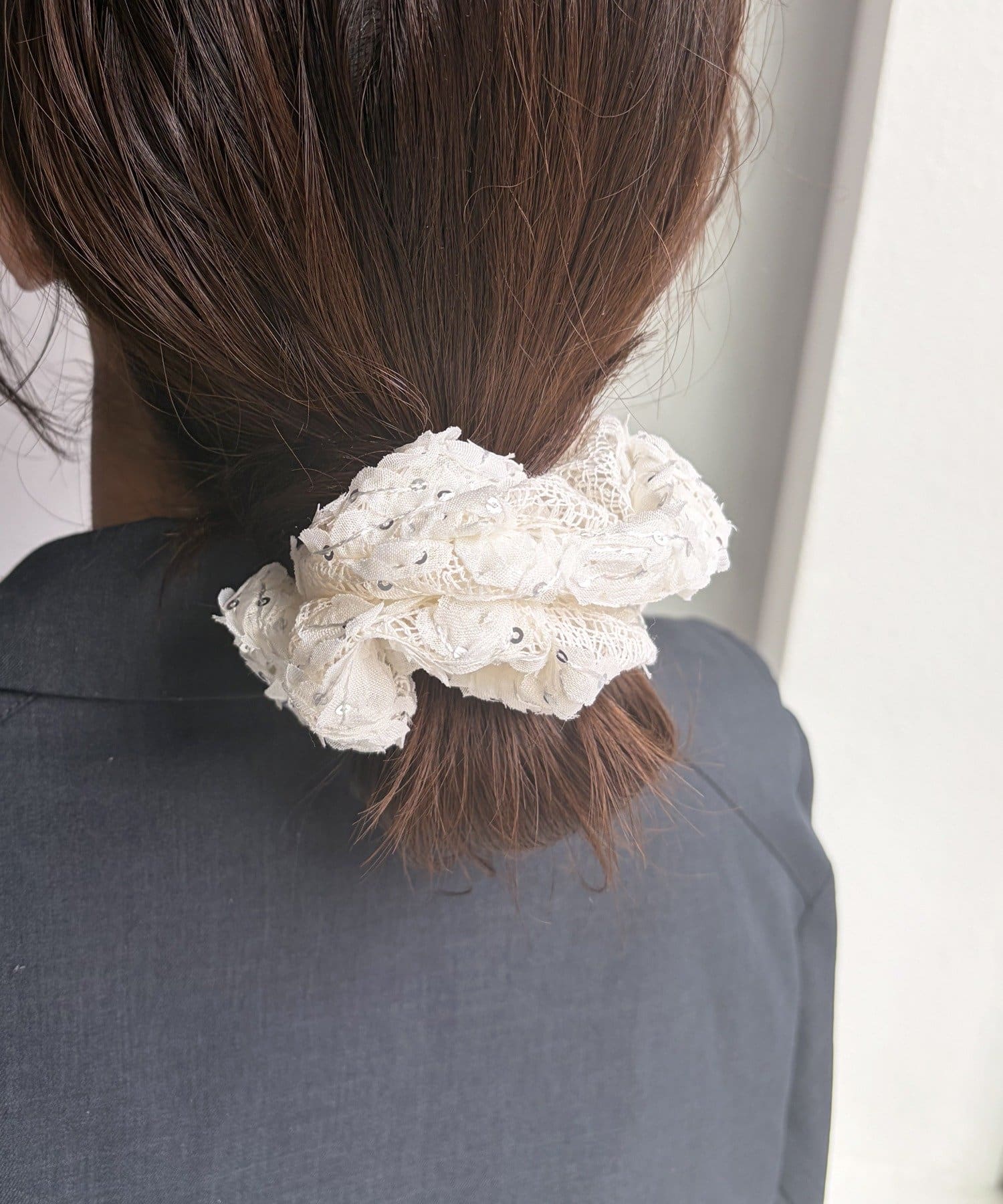 Lattice(ラティス) フラワーレースシュシュ