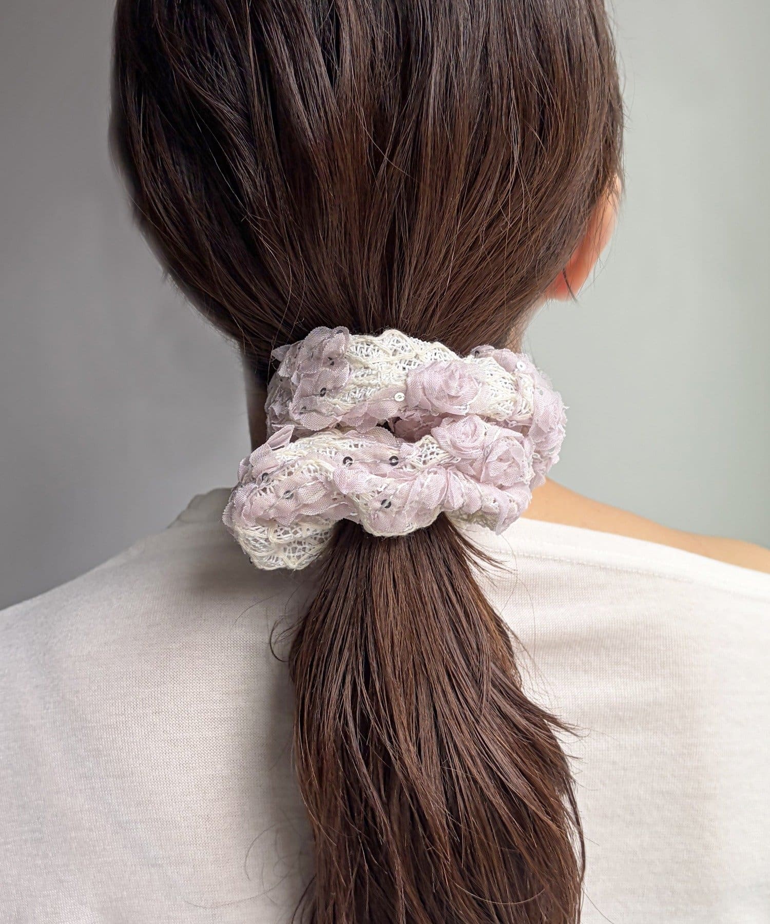 Lattice(ラティス) フラワーレースシュシュ