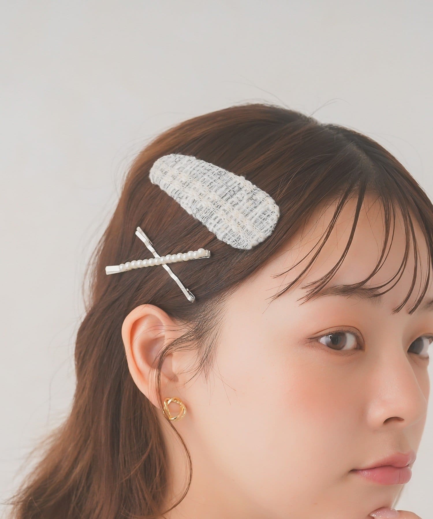 Lattice(ラティス) ツイードパッチピンセット(3P)