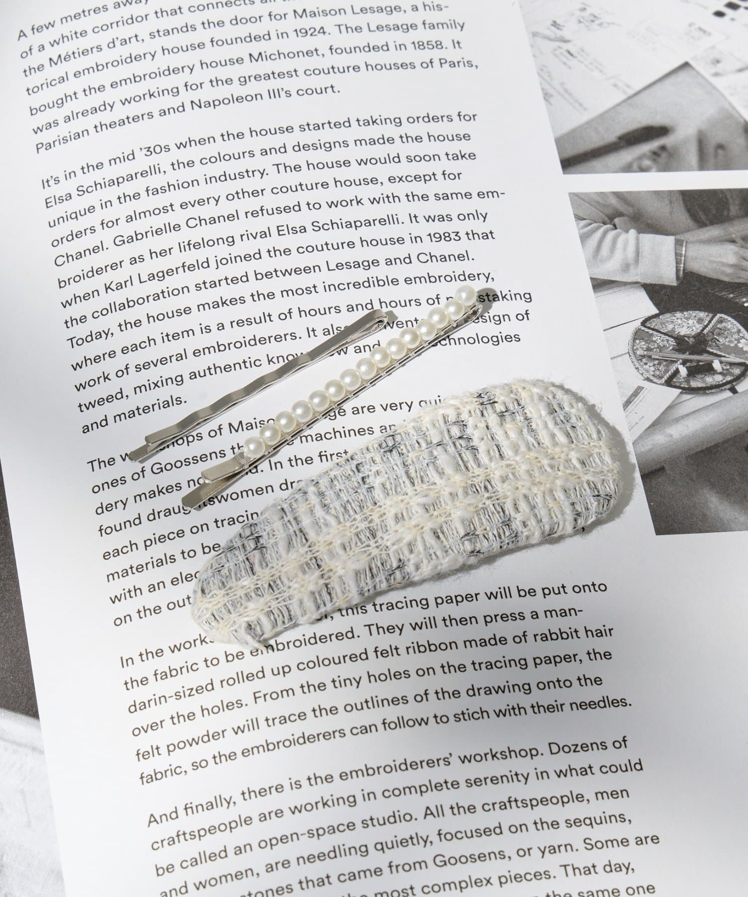 Lattice(ラティス) ツイードパッチピンセット(3P)