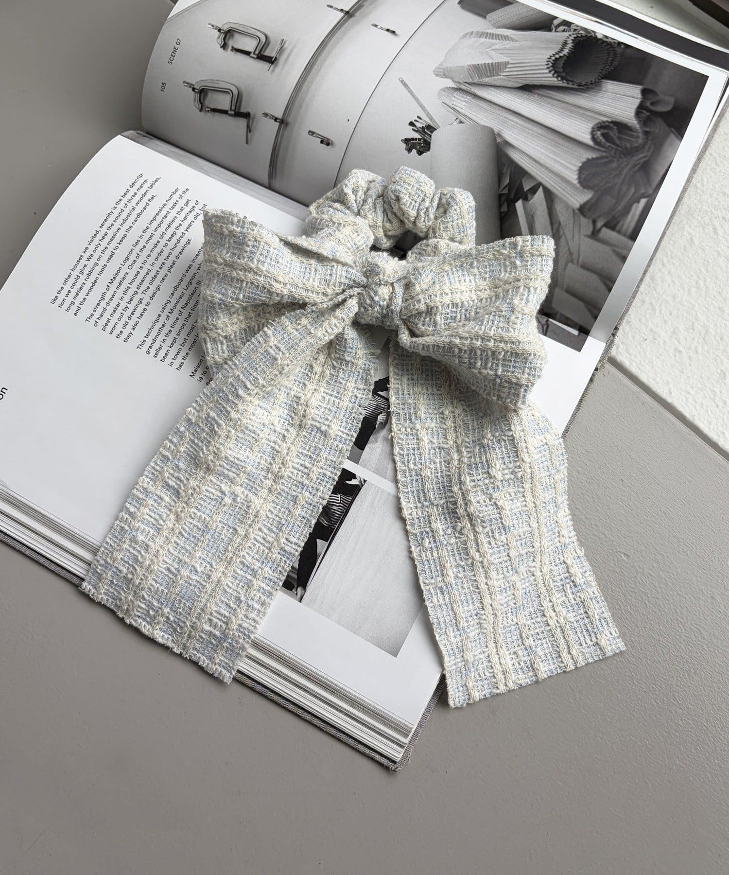 Lattice(ラティス) ツイードリボンシュシュ