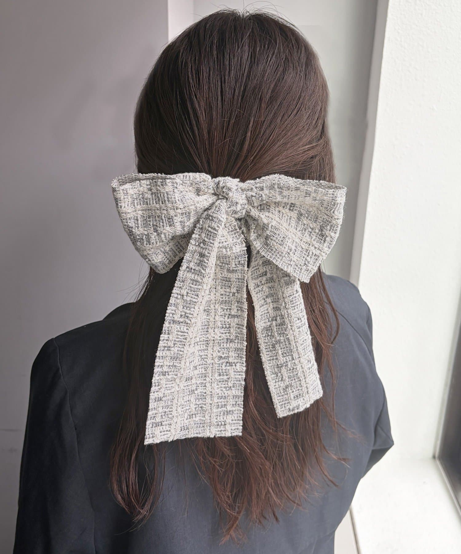 Lattice(ラティス) ツイードリボンシュシュ