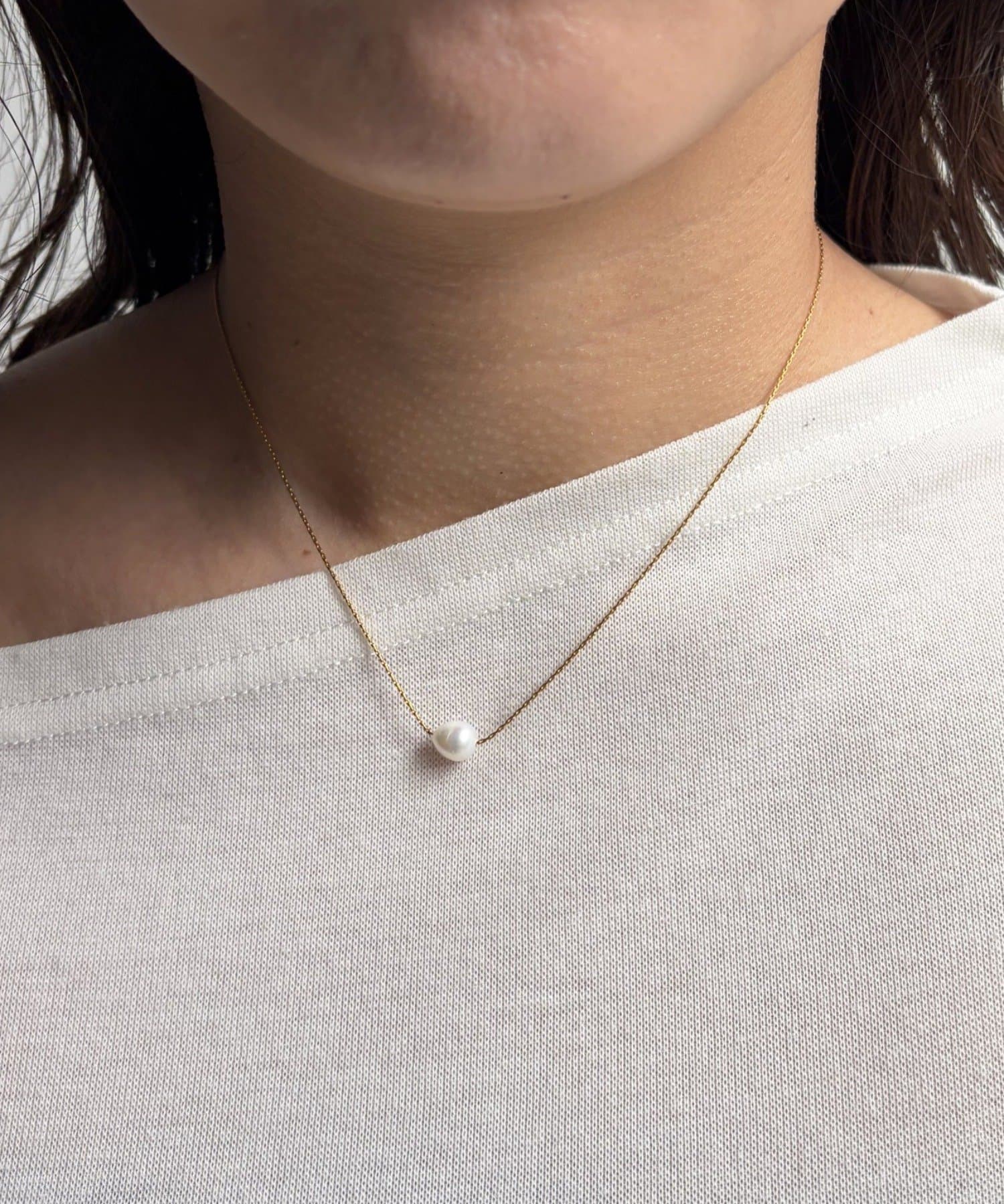 Lattice(ラティス) ＜ステンレス＞パールネックレス