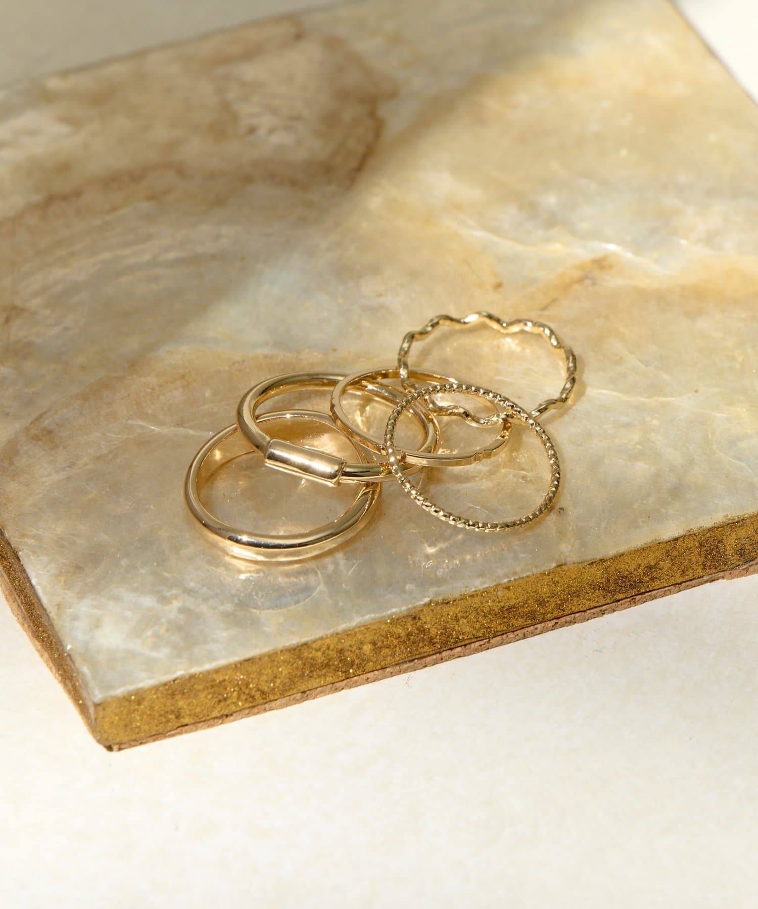 Lattice(ラティス) ニュアンスデザインリングセット(5P)