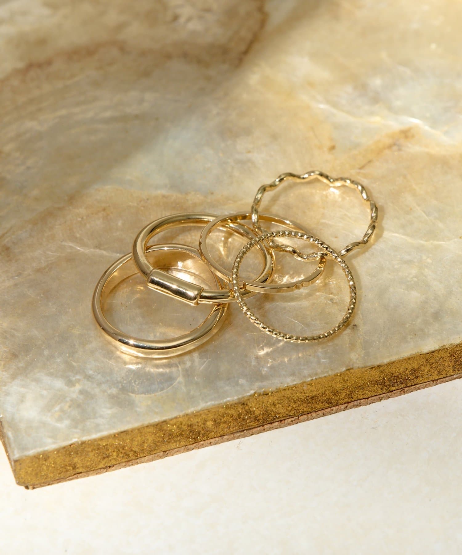 Lattice(ラティス) ニュアンスデザインリングセット(5P)