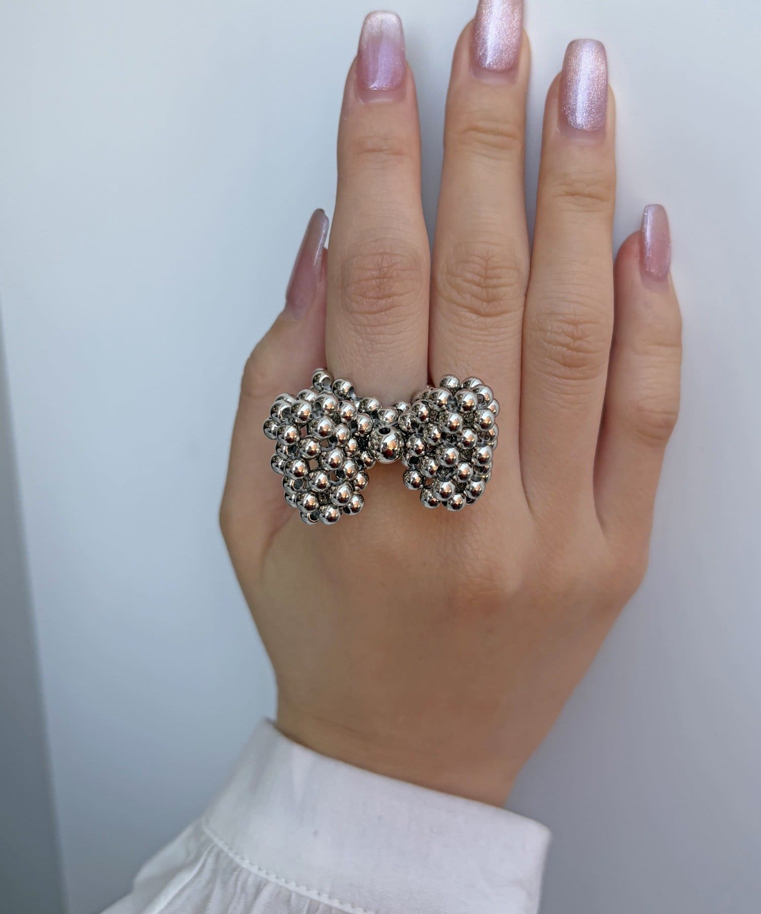 Lattice(ラティス) ビーズリボンリング