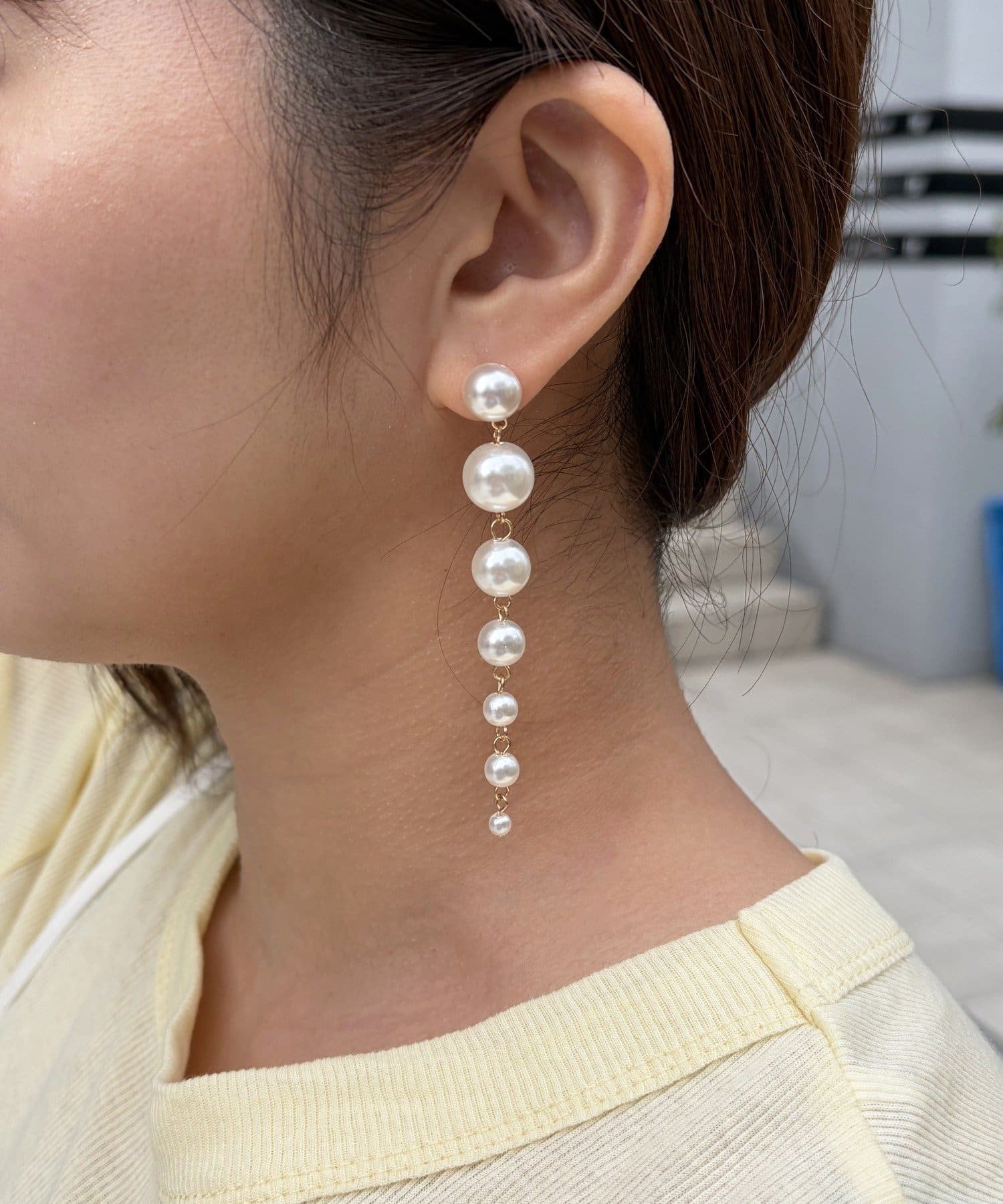 Lattice(ラティス) パール/メタルボールピアス