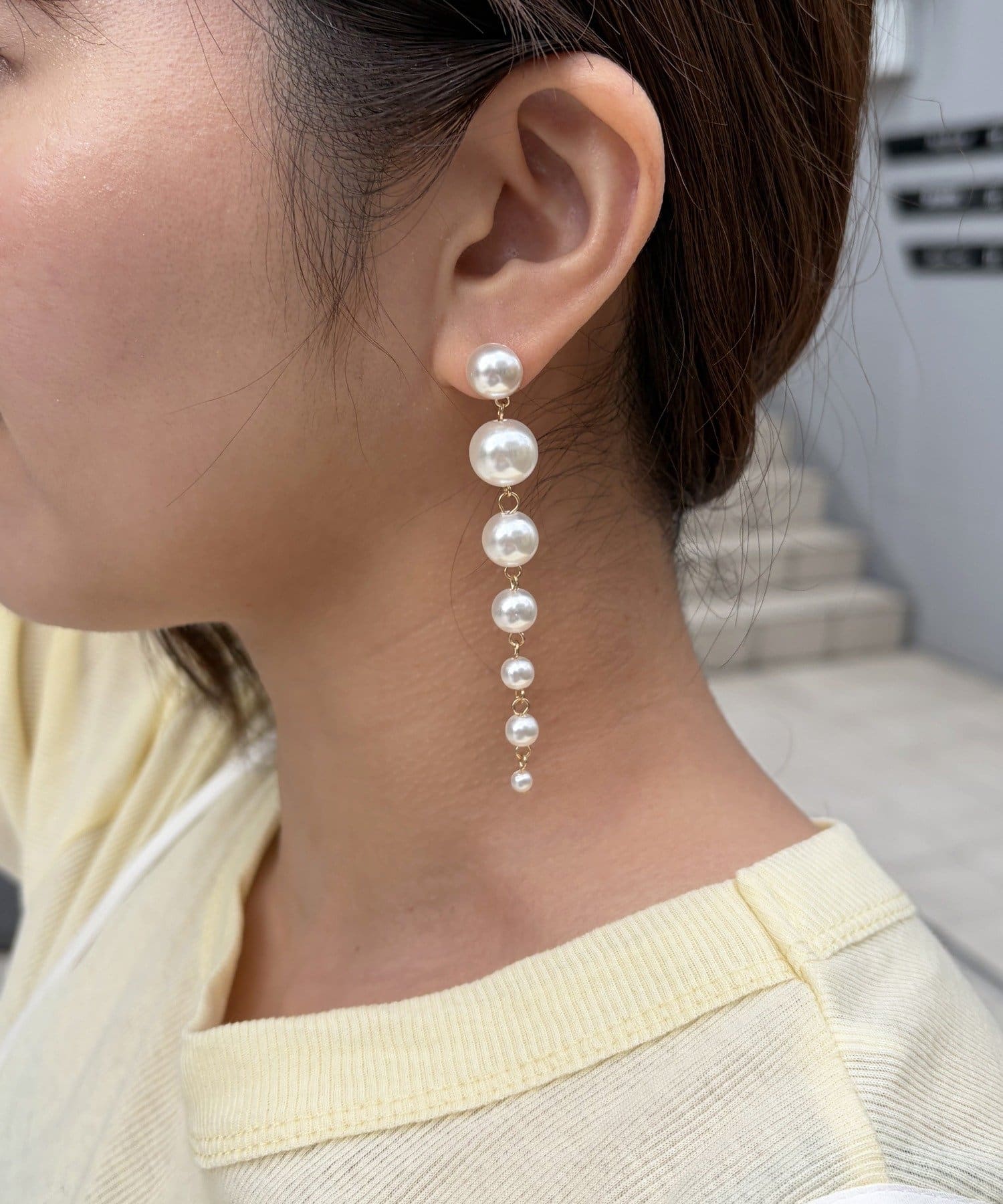 Lattice(ラティス) パール/メタルボールピアス