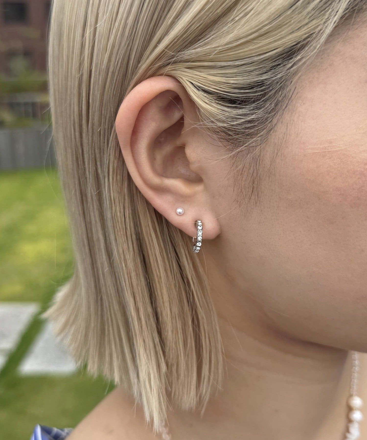 Lattice(ラティス) パールビジューフープピアスセット(4P)