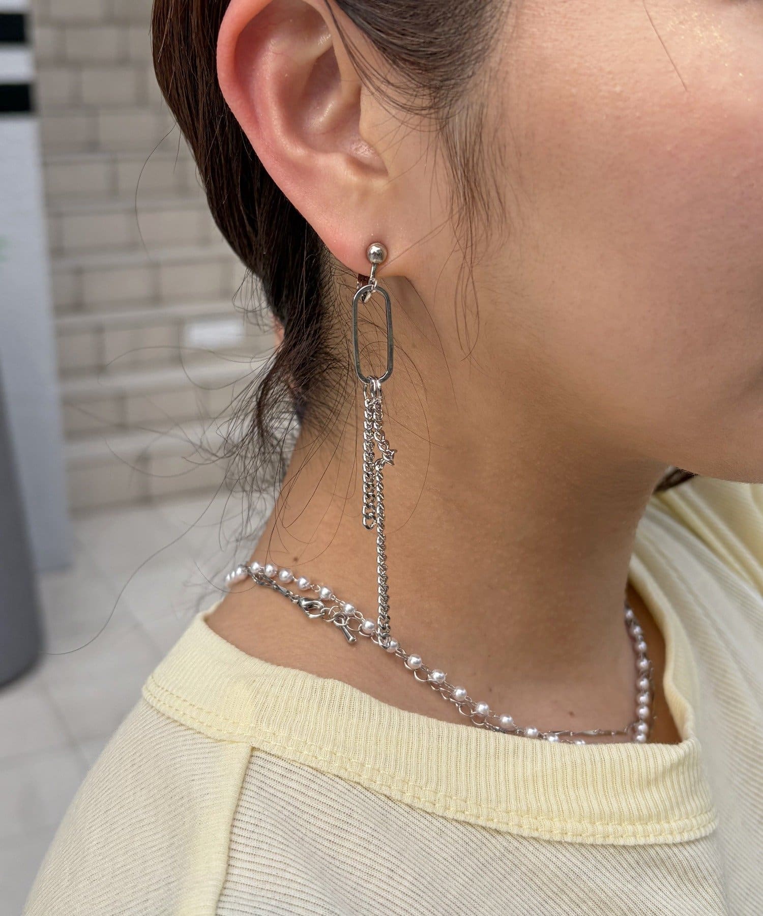 Lattice(ラティス) アシンメトリーイヤリング