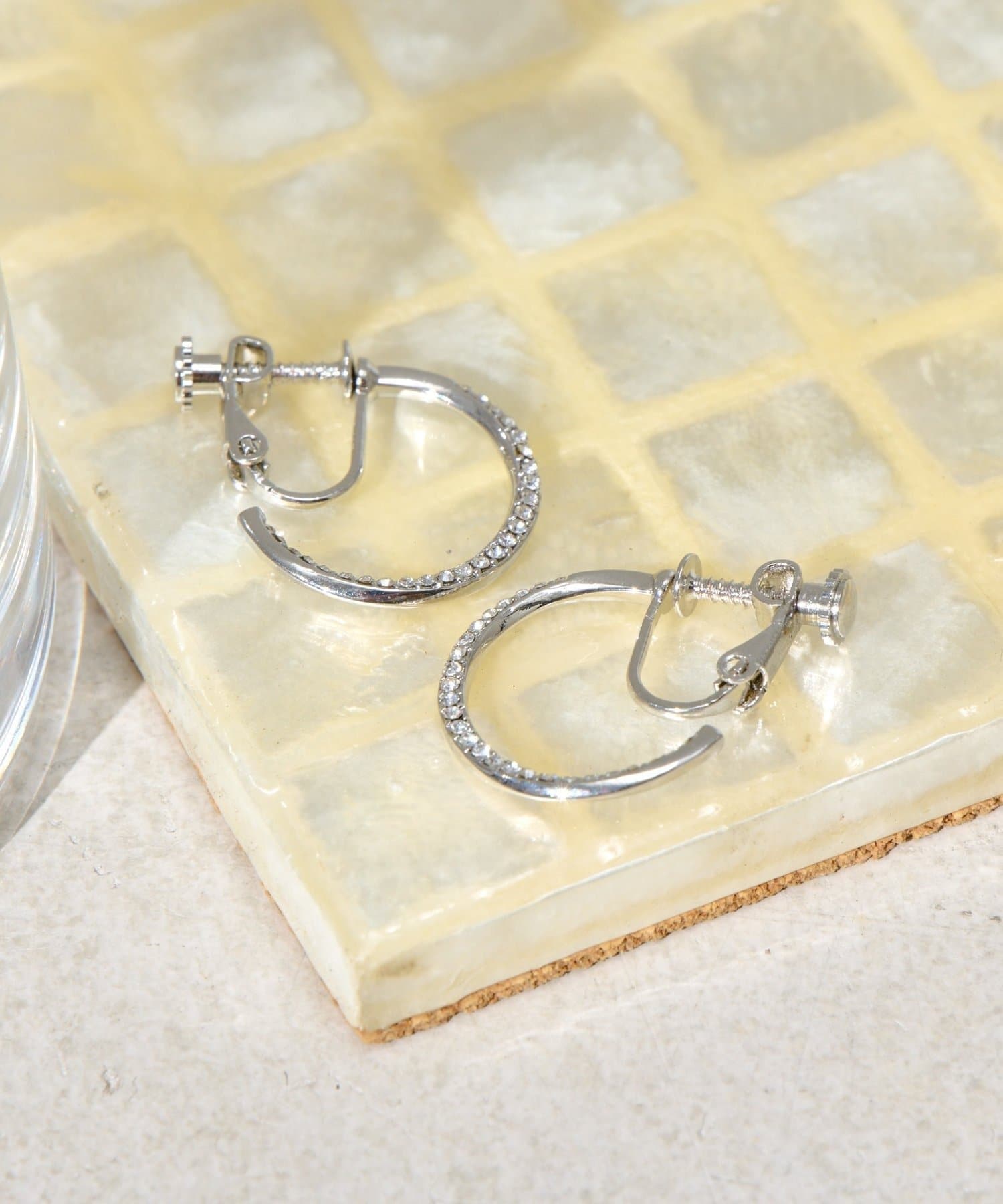 Lattice(ラティス) ストーンフープイヤリング