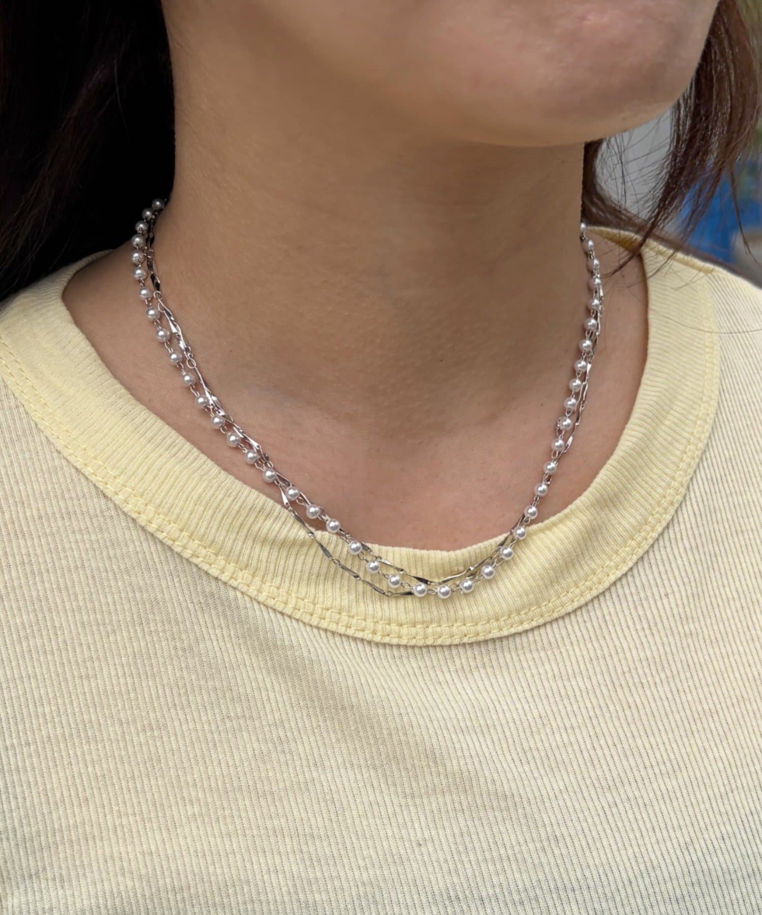 Lattice(ラティス) 2連パールネックレスセット(2P)