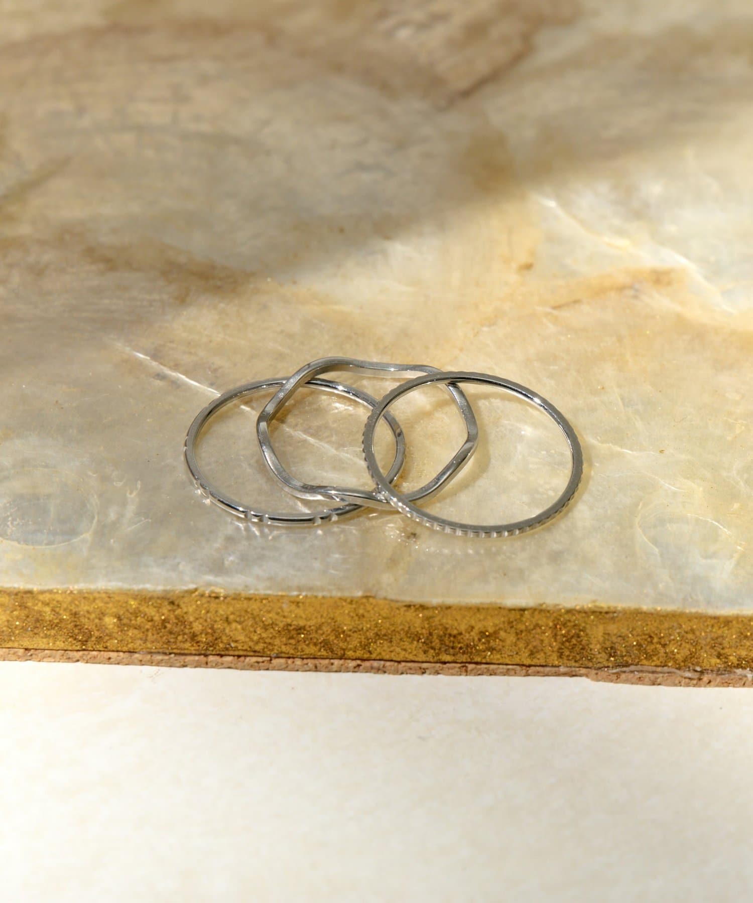 Lattice(ラティス) ＜ステンレス＞シンプルリングセット(3P)